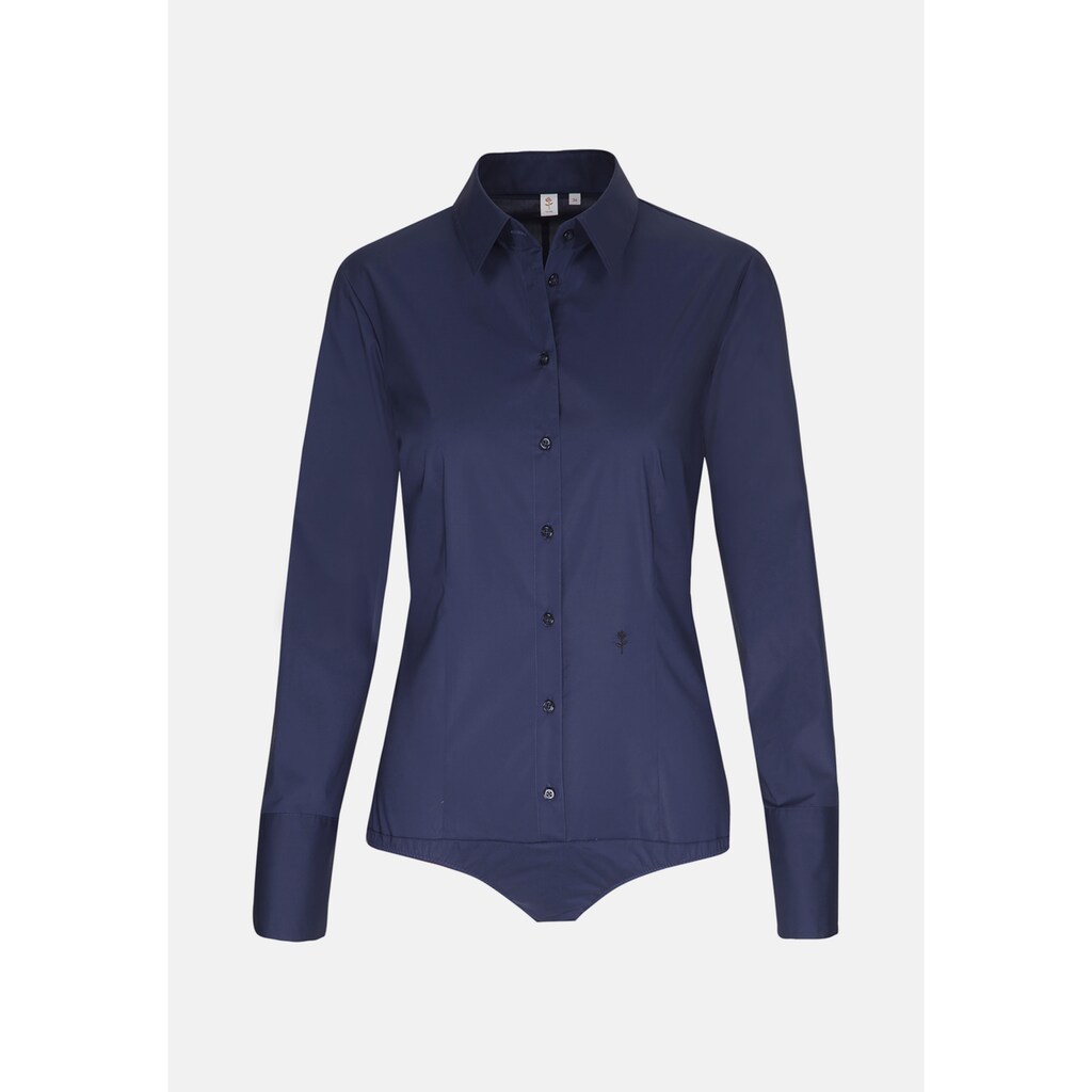 seidensticker Klassische Bluse »Schwarze Rose«, Langarm Kragen Uni