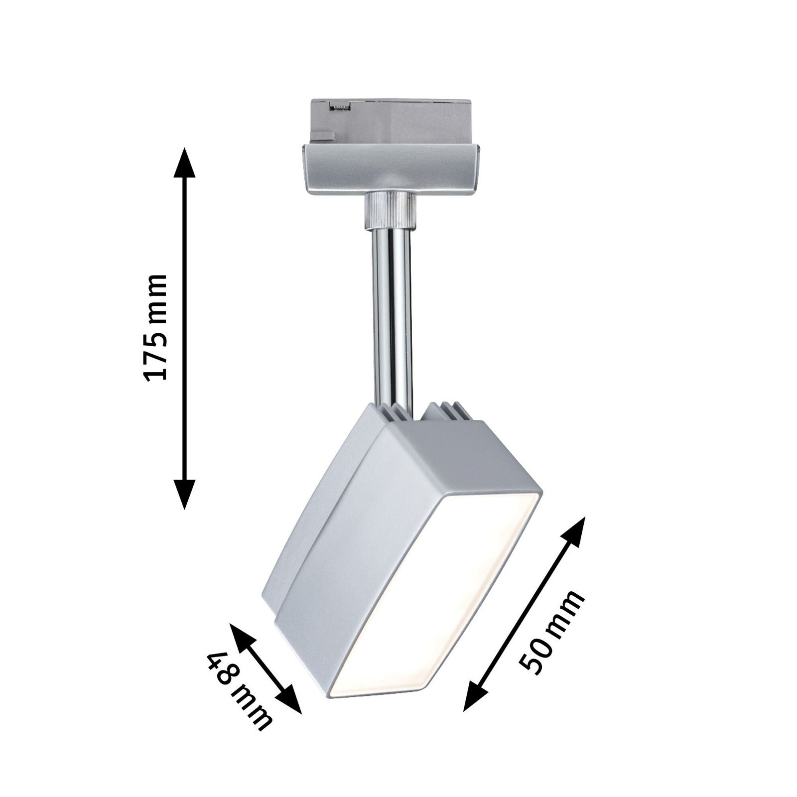 Paulmann Schienensystem-Leuchten »URail Schienenspot Pedal Einzelspot 395lm 5W 2700K 230V Chrom matt«
