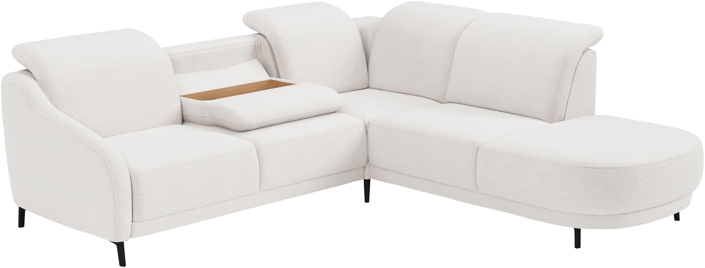 sit&more Ecksofa »Blues L-Form«, wahlweise mit Klapptisch und USB