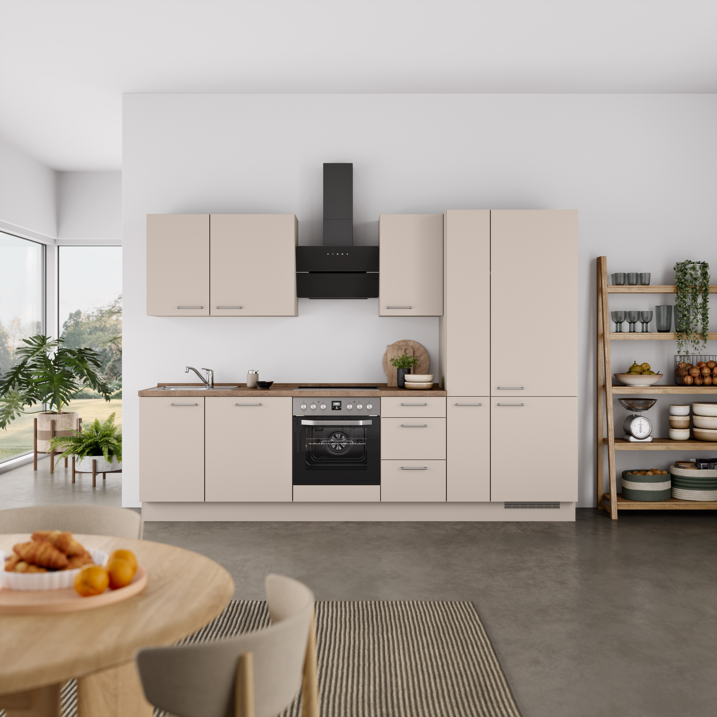 nobilia® Küchenzeile »"Laser II", Ausrichtung wählbar, Breite 300 cm« vormo günstig online kaufen