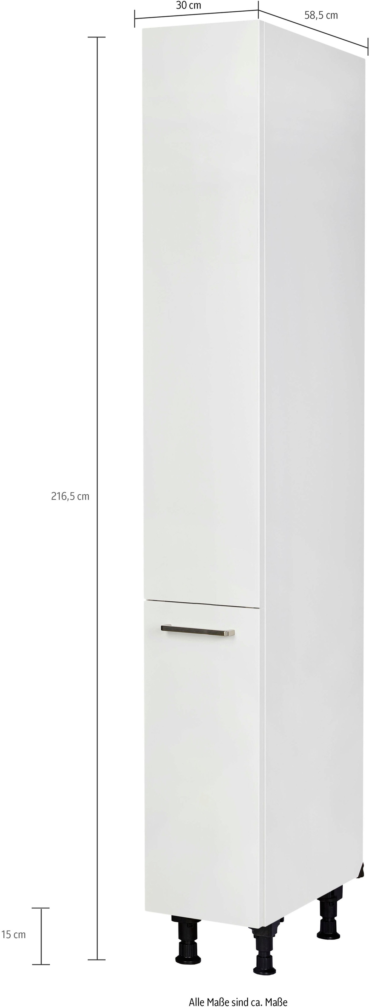 nobilia® Apothekerschrank »"Touch", mit 5 Einhängekörben, Breite 30 cm, Höhe 216,6 cm,«, vormontiert, Ein- und Auszugsdämpfung SoftStoppPro