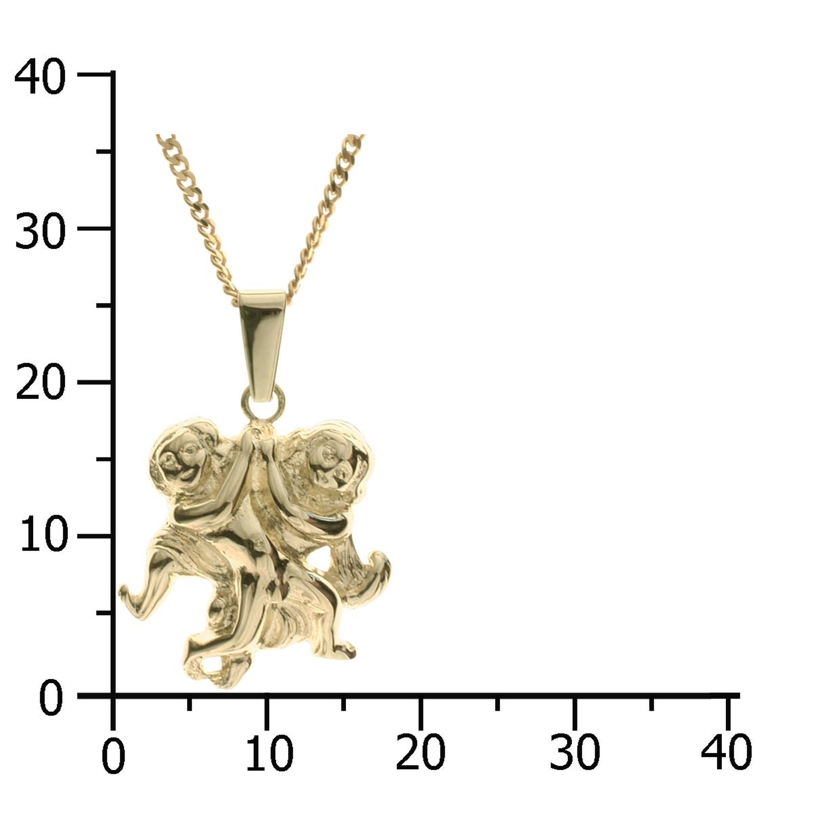 OSTSEE-SCHMUCK Kette mit Anhänger »Ostsee-Schmuck Kette mit Anhänger Tierkreiszeichen Zwillinge«, (2 tlg.)
