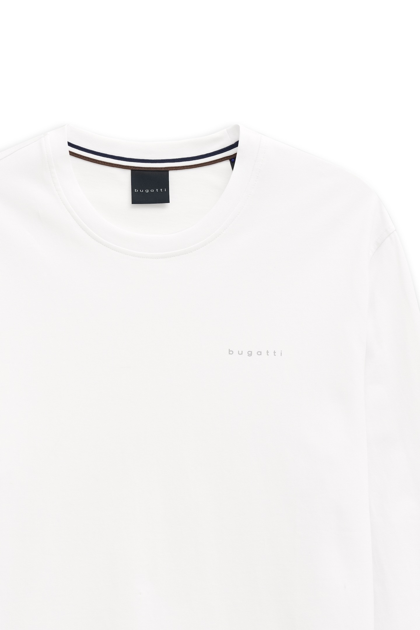 bugatti Longsweatshirt »Rundhals«, im Modern Fit aus Baumwolle