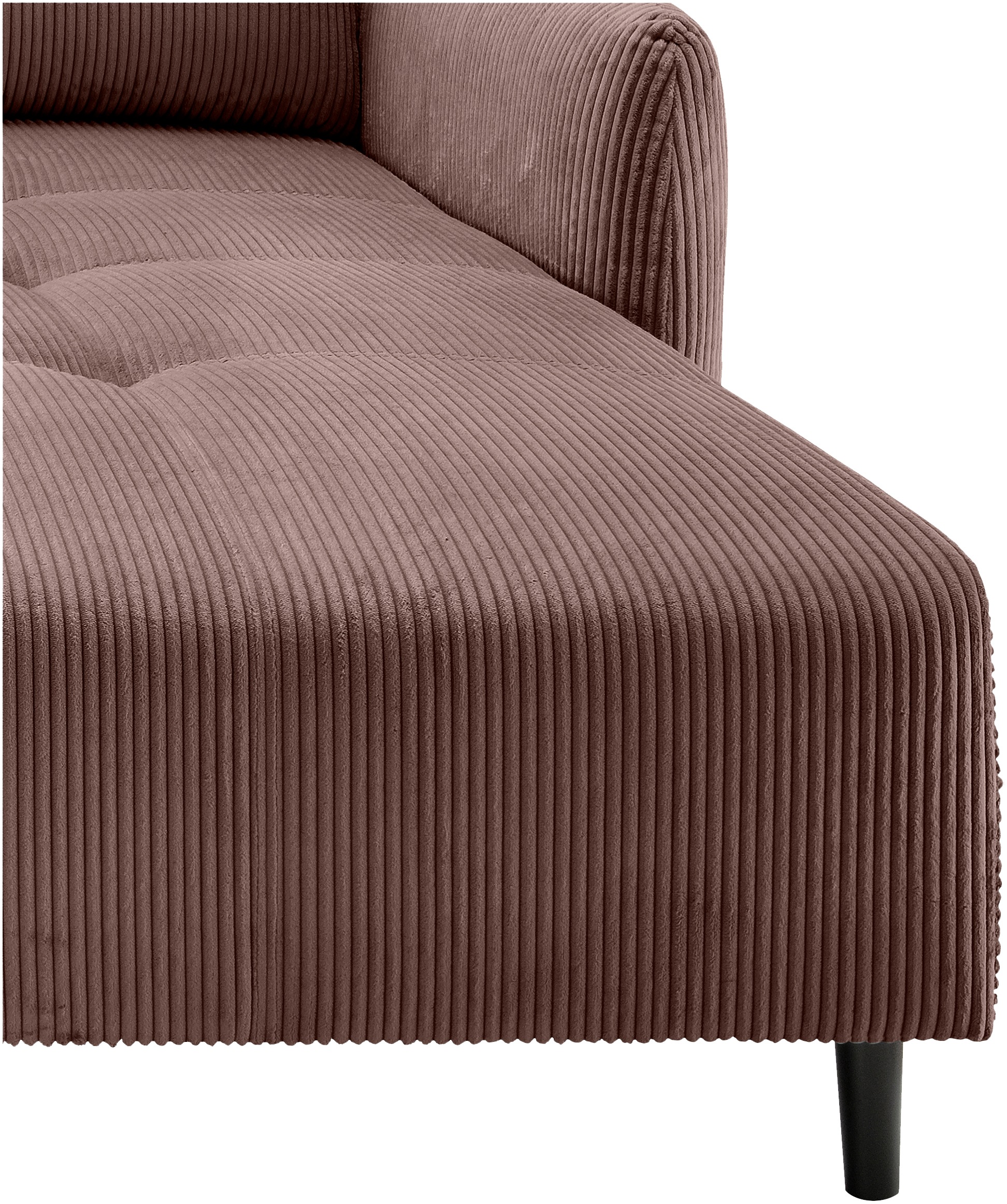 INOSIGN Ecksofa »Mara, L-Form, aktueller Cord Bezug und tolle Farben, schmale Armlehnen«, whlw. mit Bettfunktion,Recamiere links/rechts montierbar, Breite 238cm
