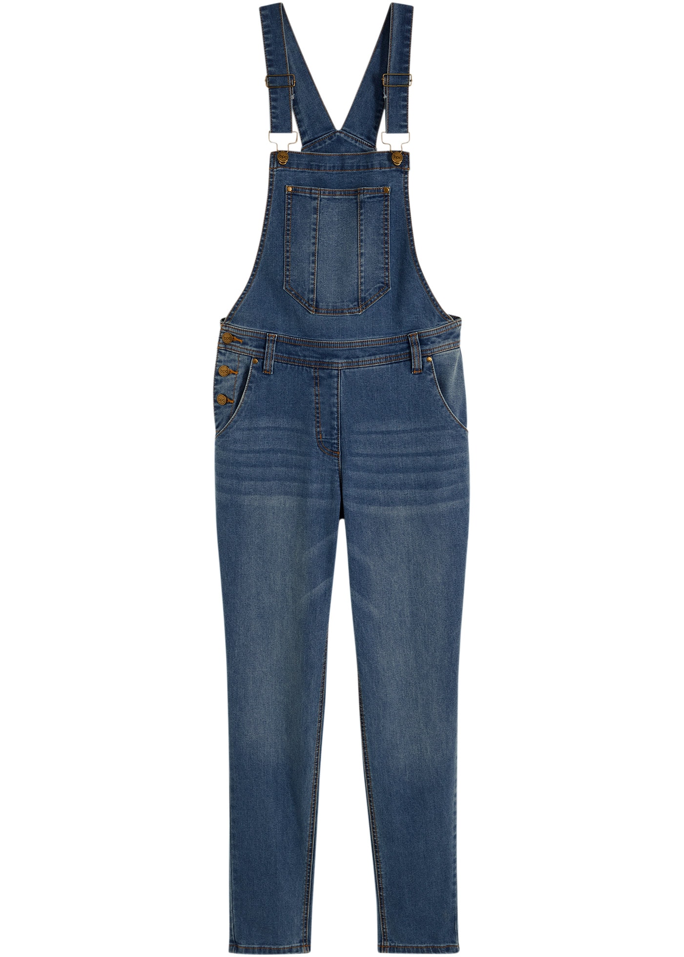 bonprix Jeanslatzhose lockerer loose fit, mit Elasthananteil