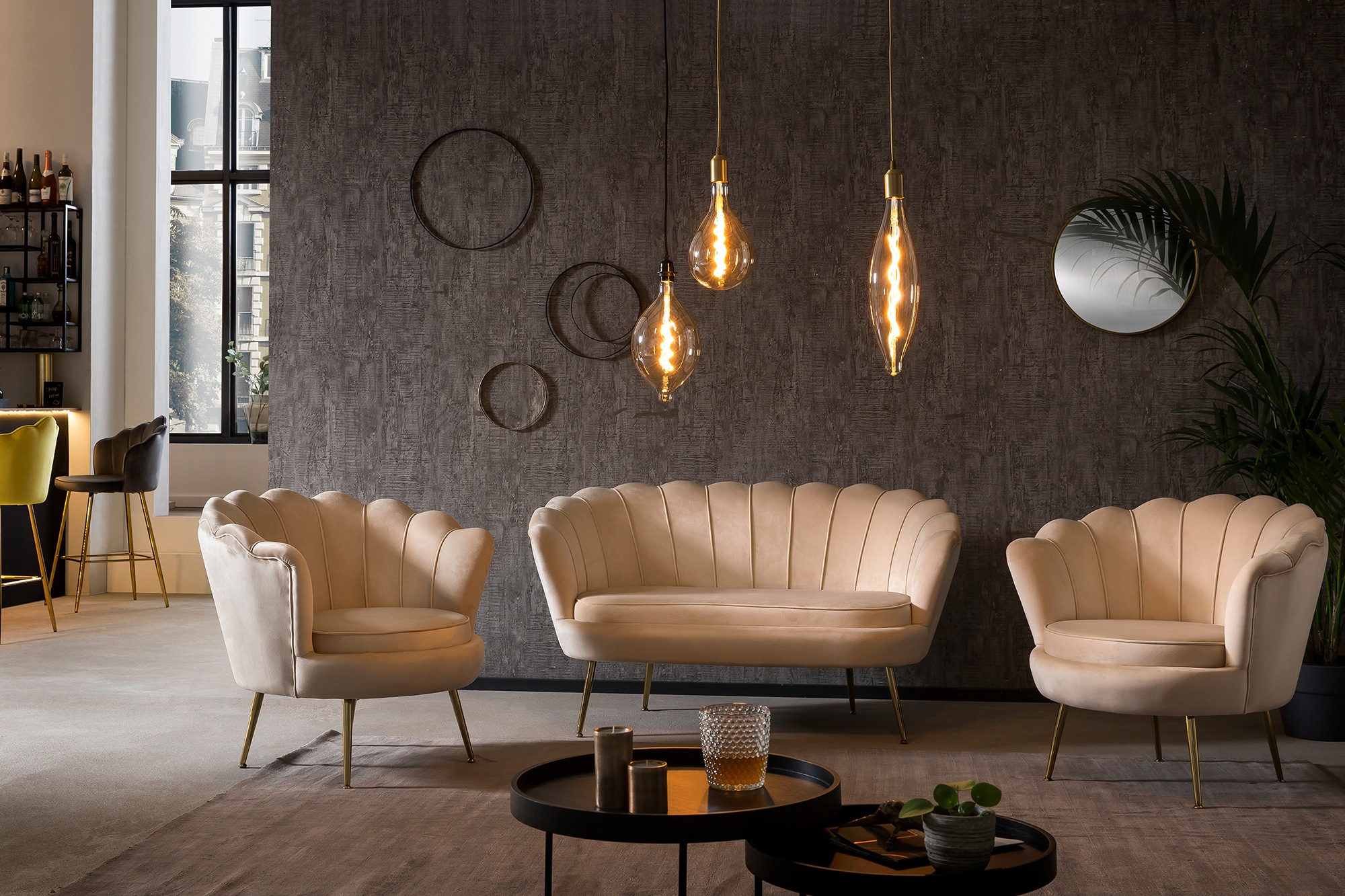 SalesFever 2-Sitzer »Clam«, extravagantes Muscheldesign, Breite 136 cm