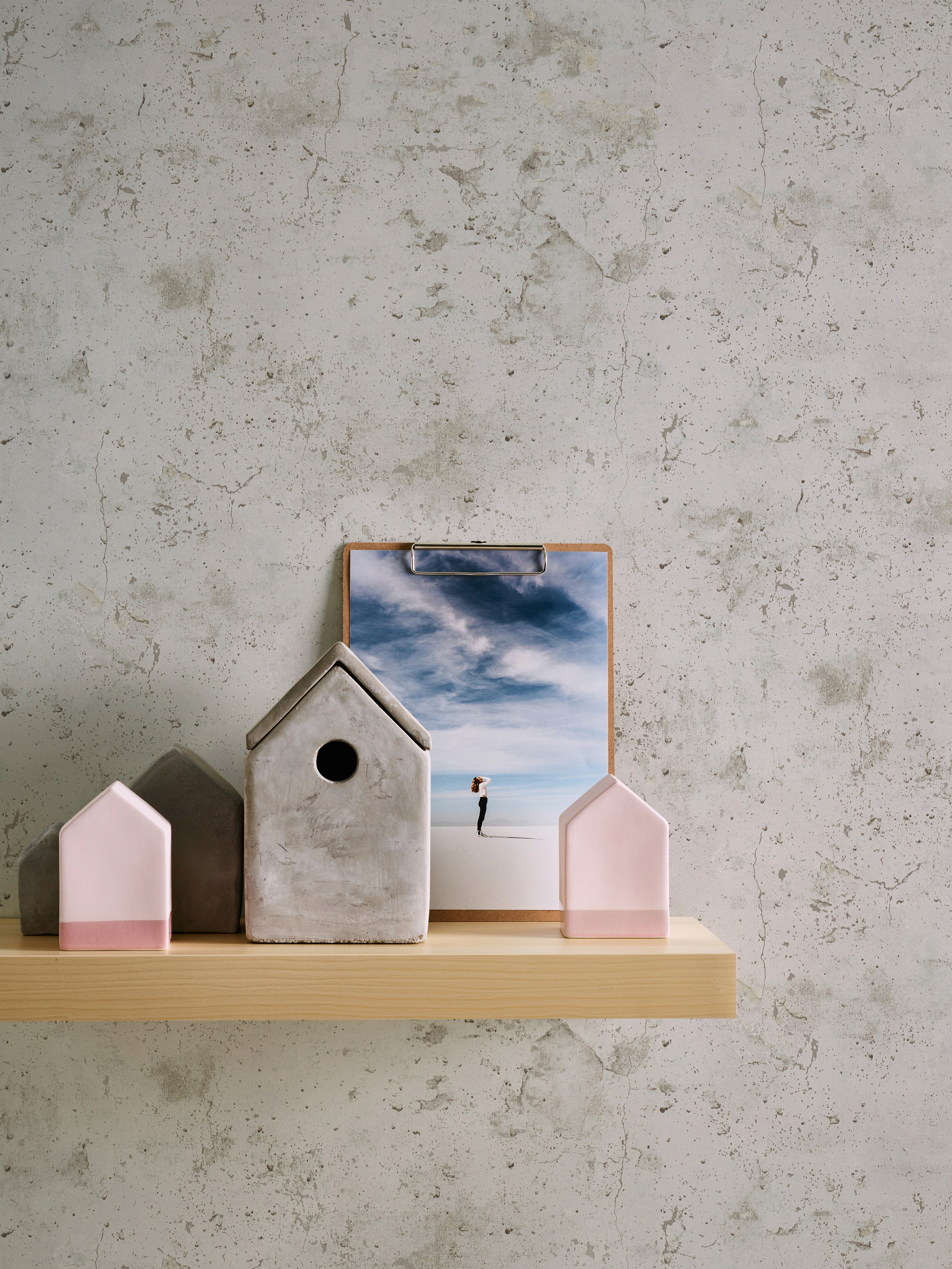 living walls Vliestapete »New Walls Loft Living in Vintage Beton Optik« einfarbig | uni | unifarben leicht strukturiert Uni Tapete einfarbig Tapeten Wohnzimmer Schlafzimmer Küche modern Büro