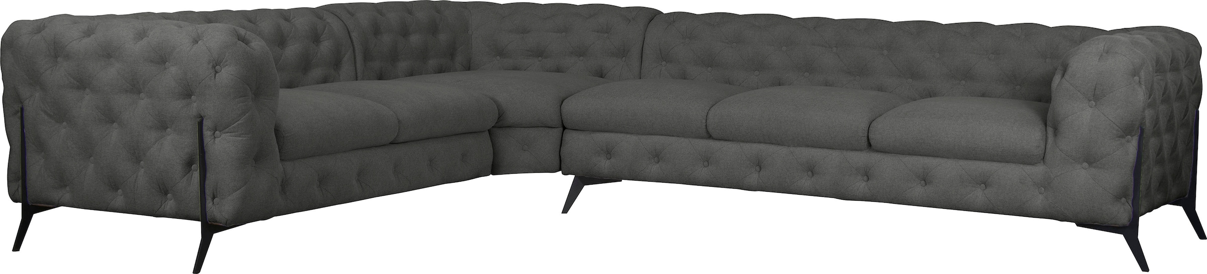 Home affaire Chesterfield-Sofa »Amaury L-Form« großes Ecksofa, Chesterfield günstig online kaufen