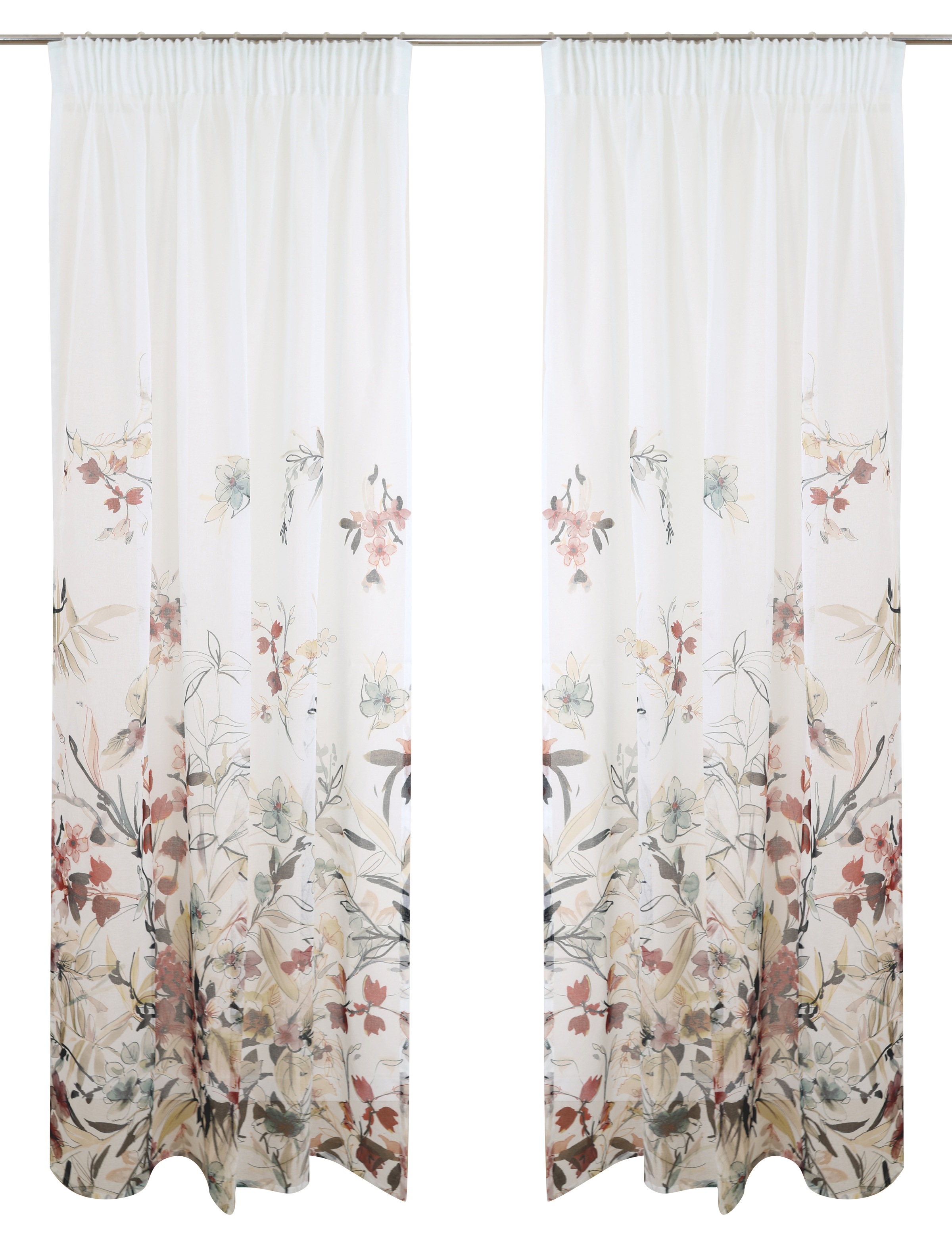 Home affaire Gardine »Friesach« Multifunktionsband 1 Stk. tlg. Blumenmuster günstig online kaufen