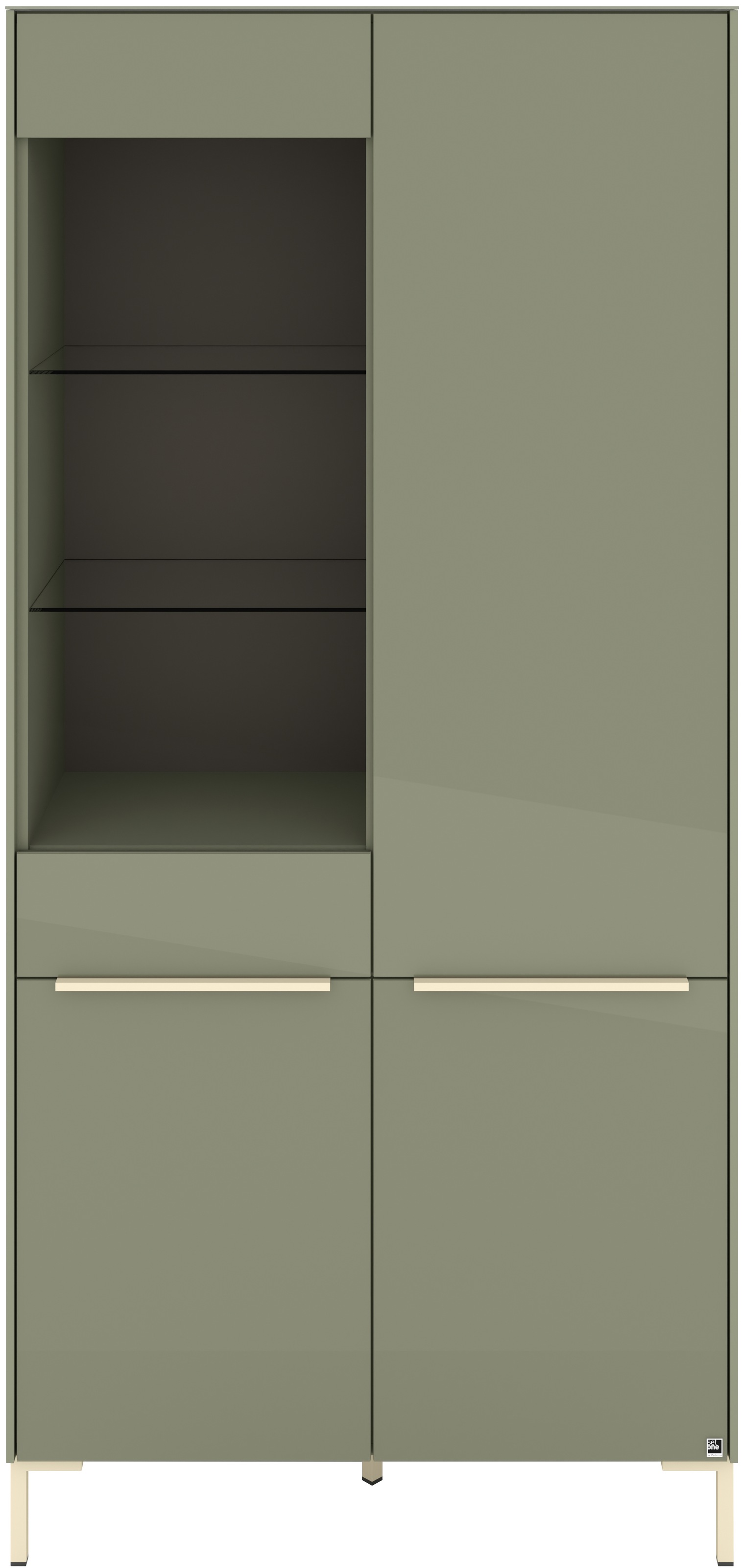 set one by Musterring Standvitrine »Reno« 1 Stk. tlg. Mit Winkelfuß in diversen Farben, 199 cm Höhe & Farbauswahl