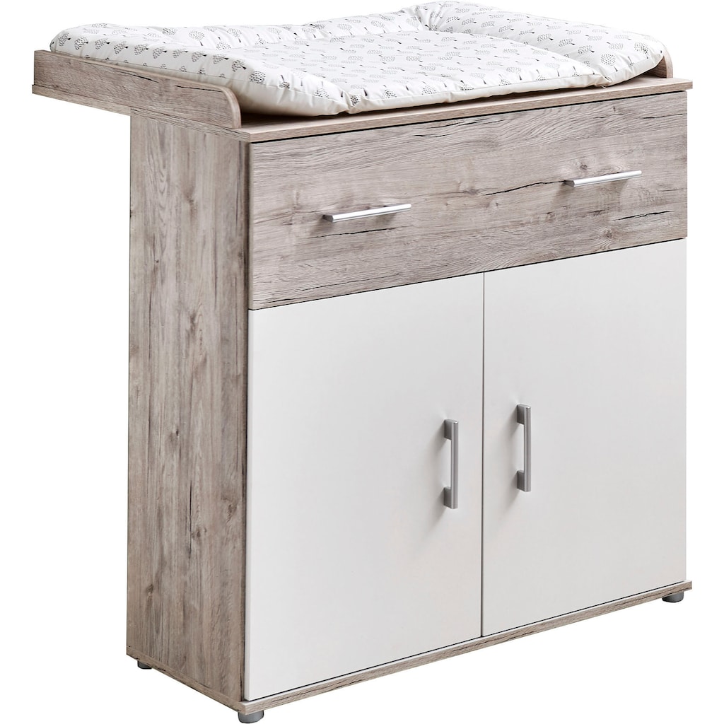 Lüttenhütt Babyzimmer-Komplettset »Rieke«, (Set, 4 St., Kinderbett, Regal, Schrank, Wickelkommode), Made in Germany; mit Kinderbett, Regal, Schrank und Wickelkommode