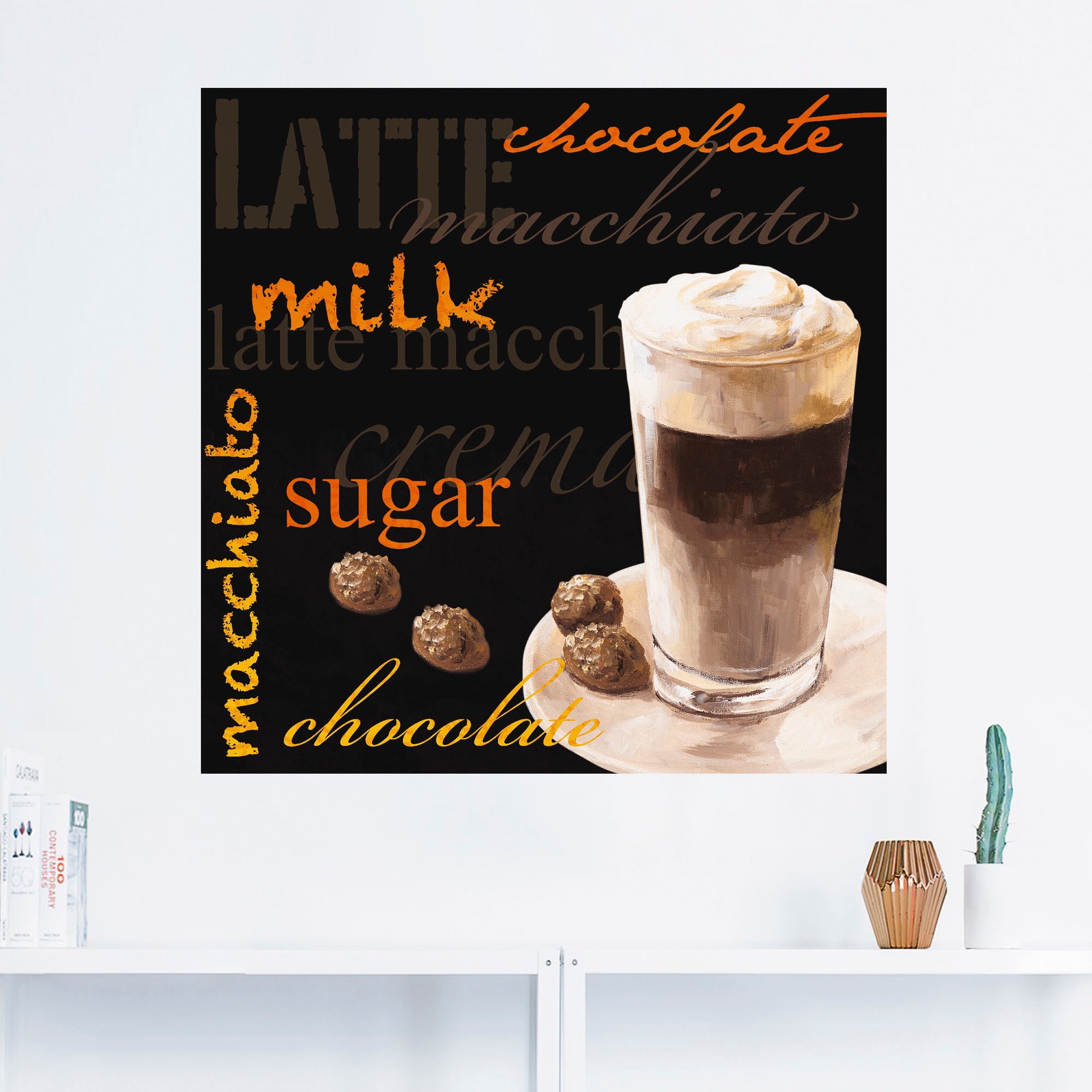 Artland Wandbild »Macchiato - Kaffee«, Kaffee Bilder, (1 St.), als Alubild,  Leinwandbild, Wandaufkleber oder Poster in versch. Größen auf Raten  bestellen