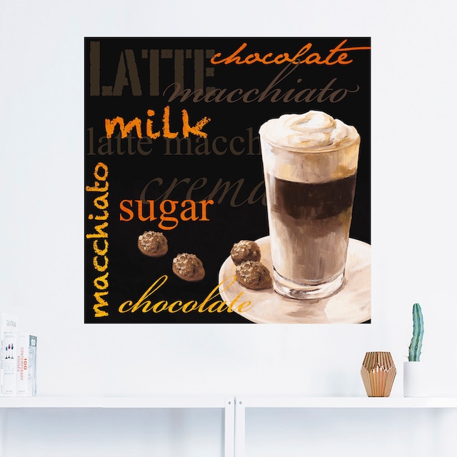 Artland Wandbild »Macchiato - Kaffee«, Kaffee Bilder, (1 St.), als Alubild,  Leinwandbild, Wandaufkleber oder Poster in versch. Größen auf Raten  bestellen
