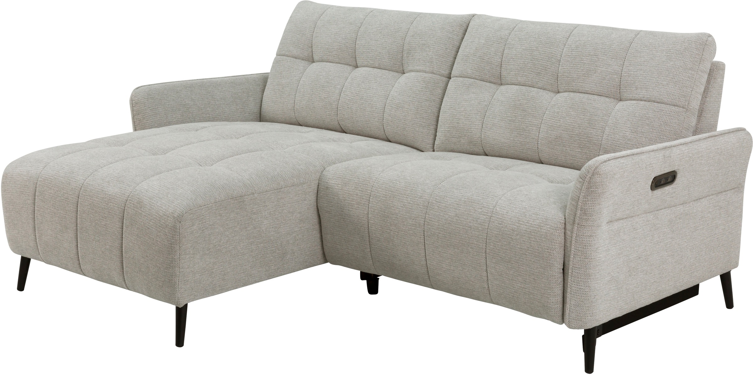 INOSIGN Ecksofa »DENIO 3-Sitzer, L-Form (Breite 209cm), elektr. Relaxfunktion, USB-A/C«, Liegefunktion durch Recliner, Federkernpolsterung