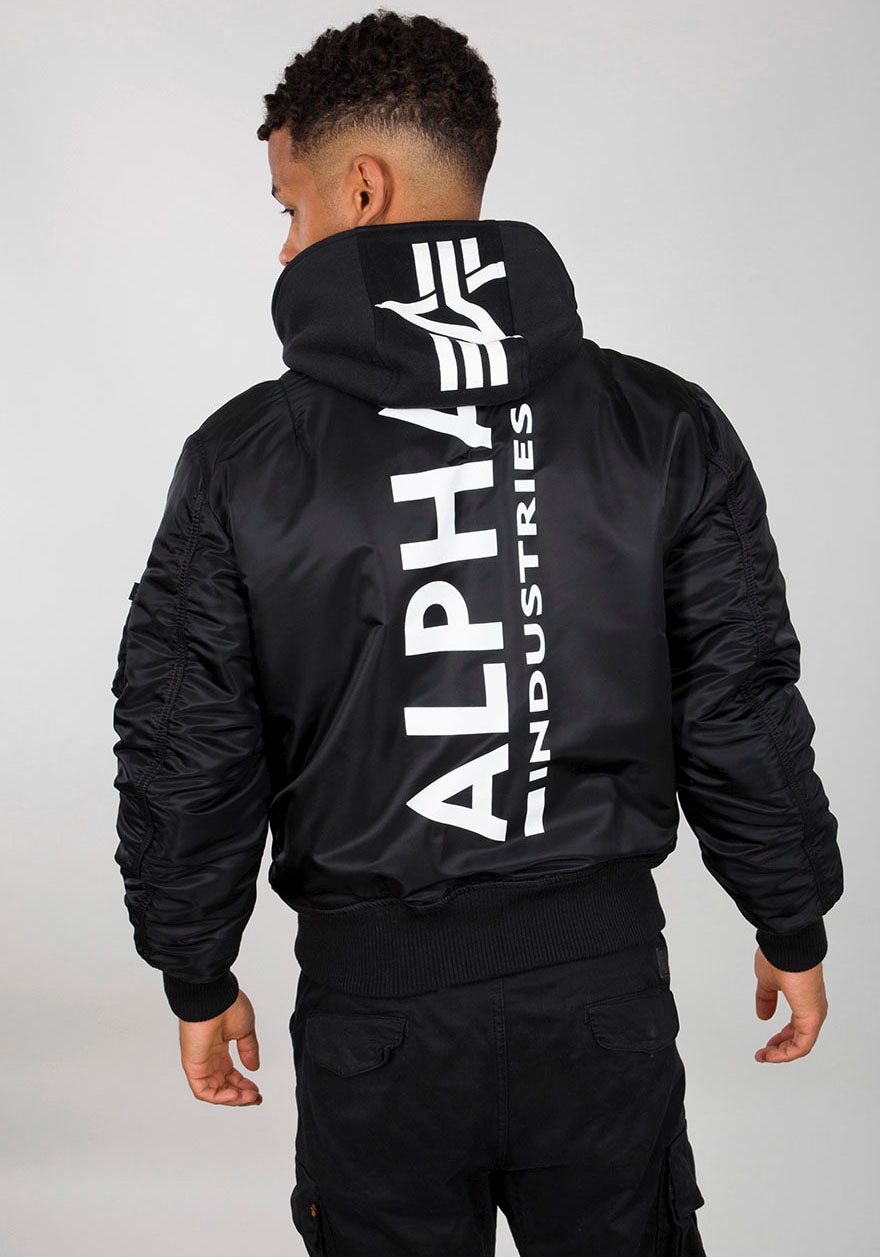 Alpha Industries Bomberjacke »MA-1 ZH Back Print«, mit Kapuze