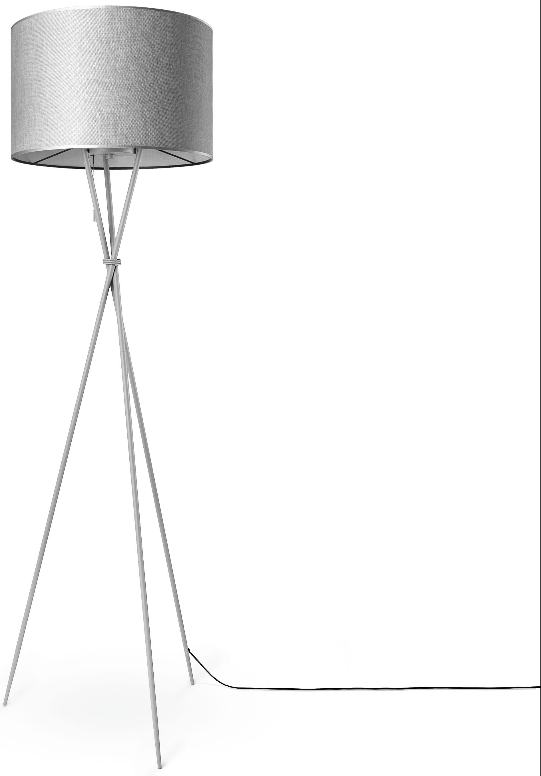 Paco Home Stehlampe »KATE CANVAS UNI COLOR«, Leuchtmittel E27   ohne Leucht günstig online kaufen