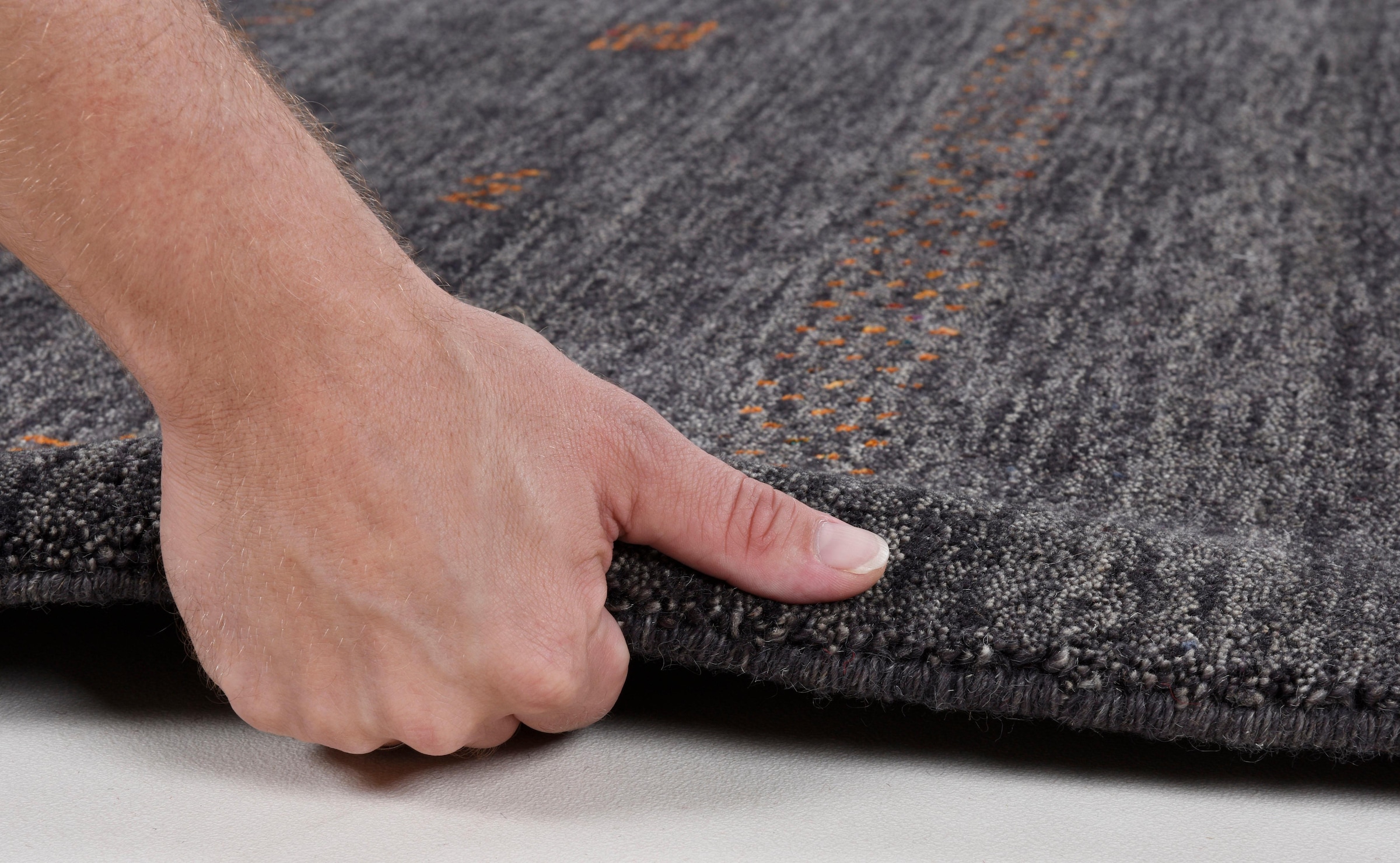 THEKO Wollteppich »Nebraska ZO89615«, rechteckig, 10 mm Höhe, Handweb-Teppich, reine Wolle, Gabbeh-Struktur, handgewebt