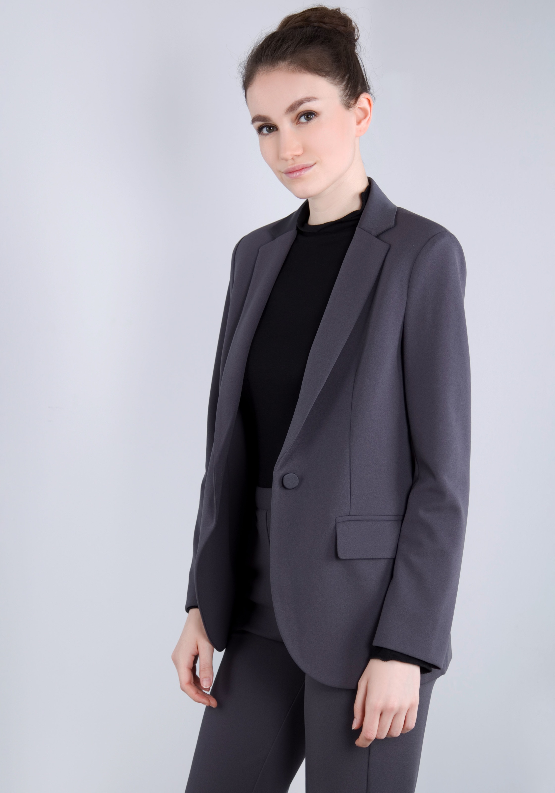 IMPERIAL Longblazer, mit Satindetails und Stretch