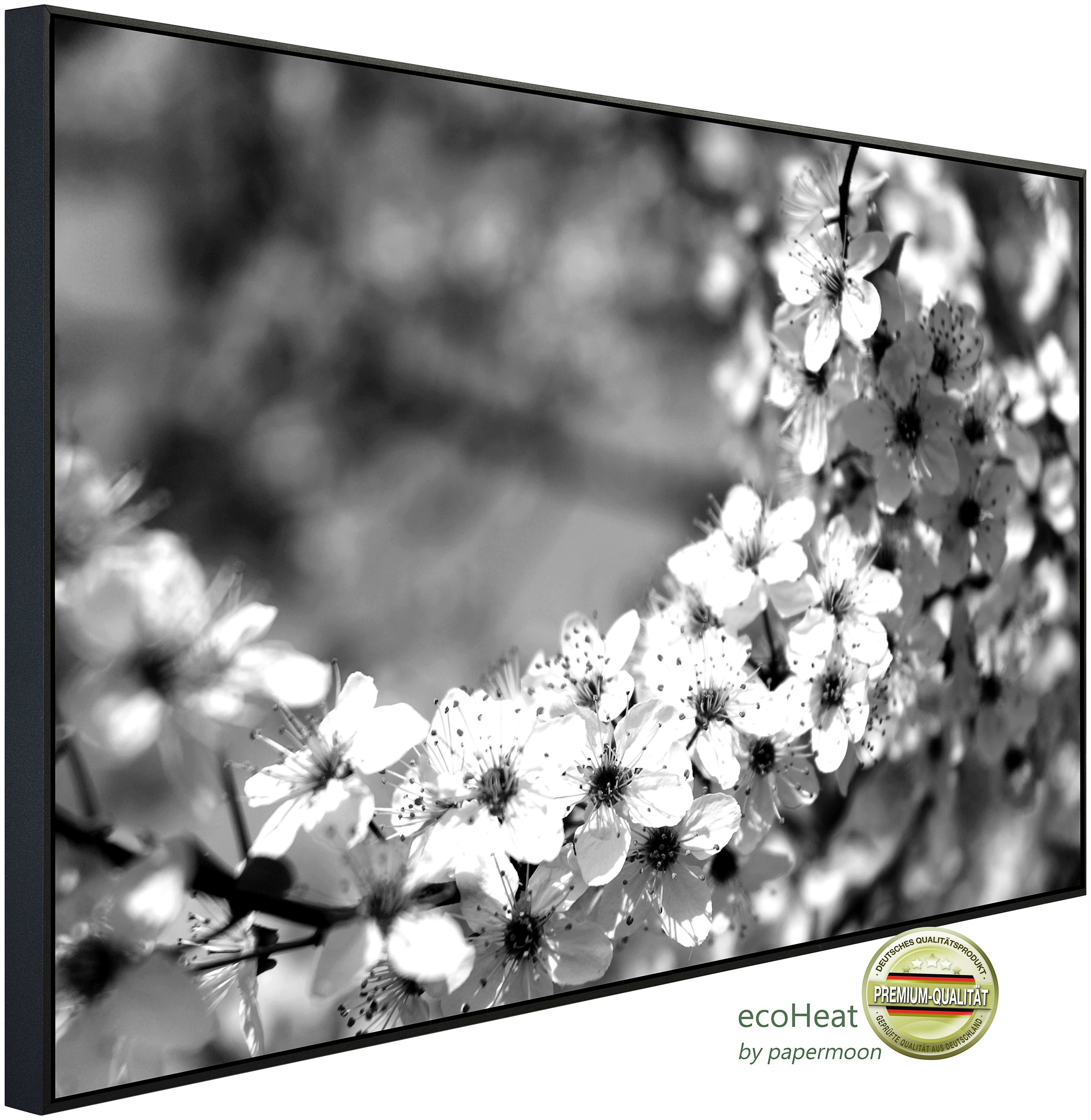 Papermoon Infrarotheizung »Blumen Schwarz & Weiß«, sehr angenehme Strahlung günstig online kaufen
