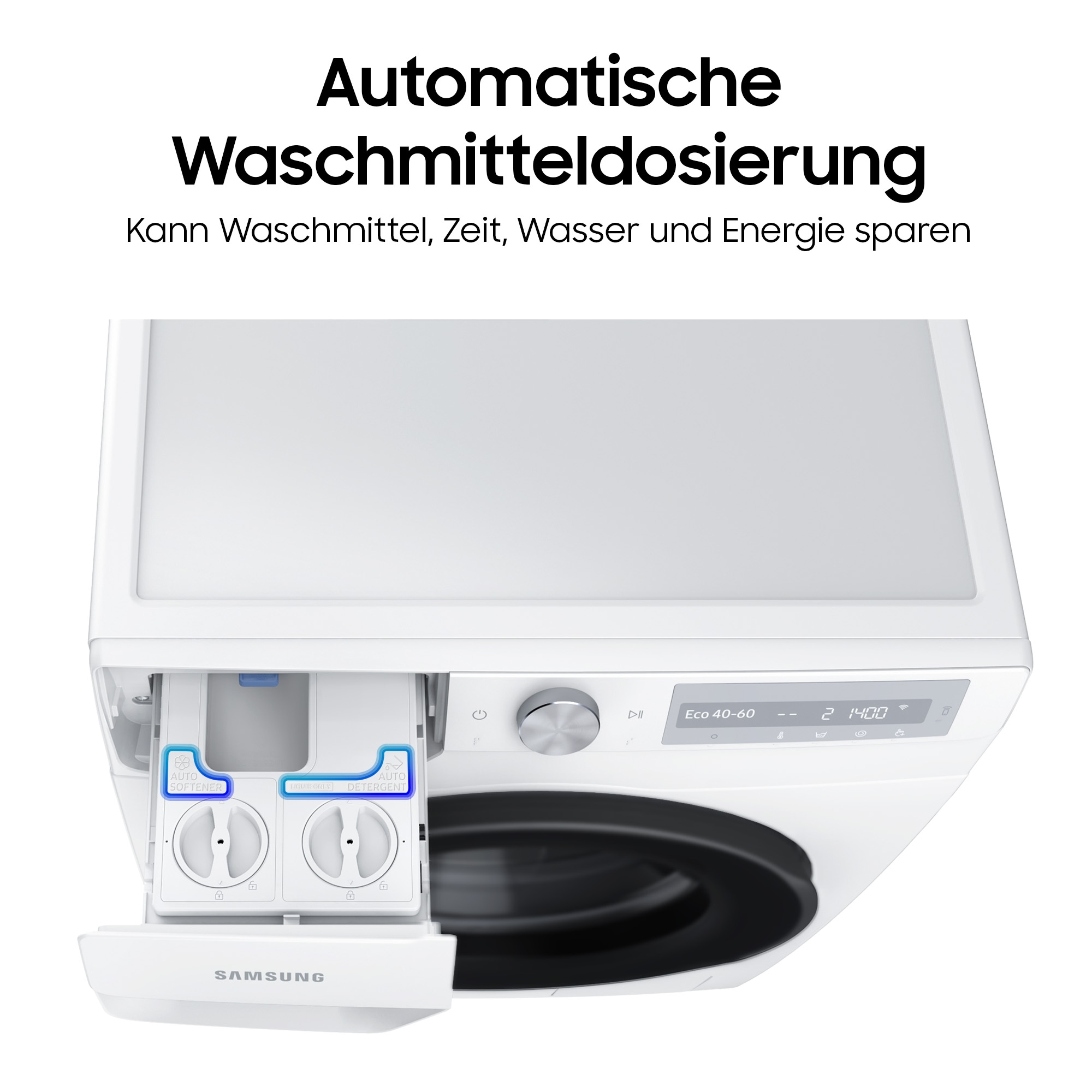 Samsung Waschmaschine WW8400D »WW11DB8B95GH« 11 kg 1400 U/min Quick Drive™ Option – Volle Waschleistung. Halbe Zeit