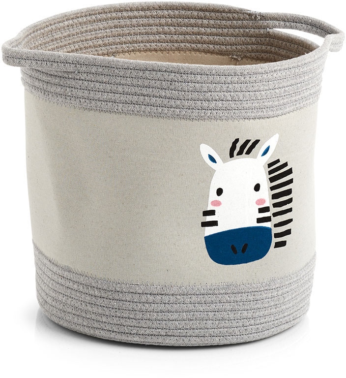 Zeller Present Aufbewahrungskorb »Aufbewahrungskorb Zebra" Baumwolle/Polyester"«, (1 St.), Zebra Motiv