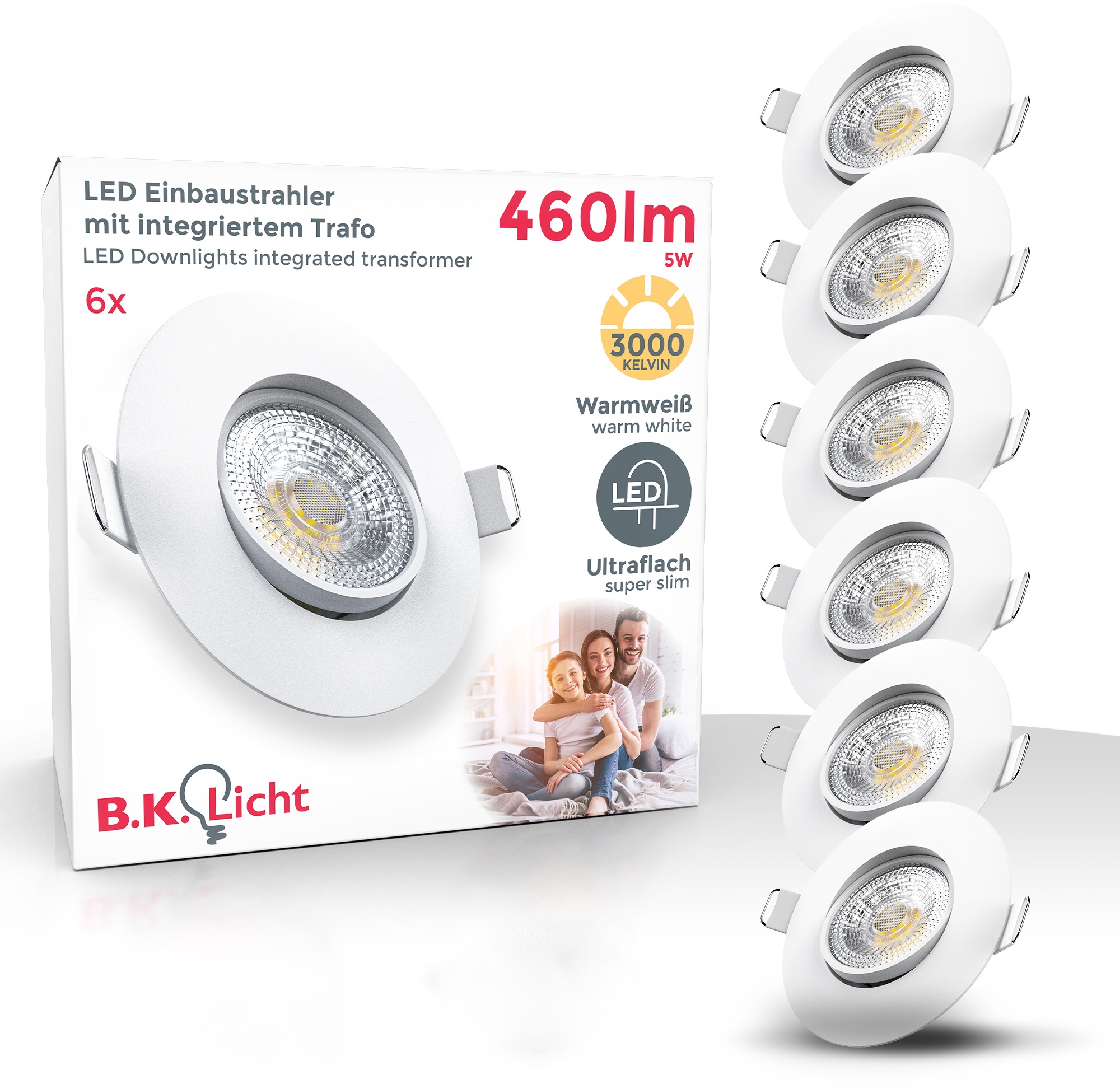B.K.Licht LED Einbauleuchte, Einbauspots, schwenkbar, IP23, ultra-flach, De günstig online kaufen