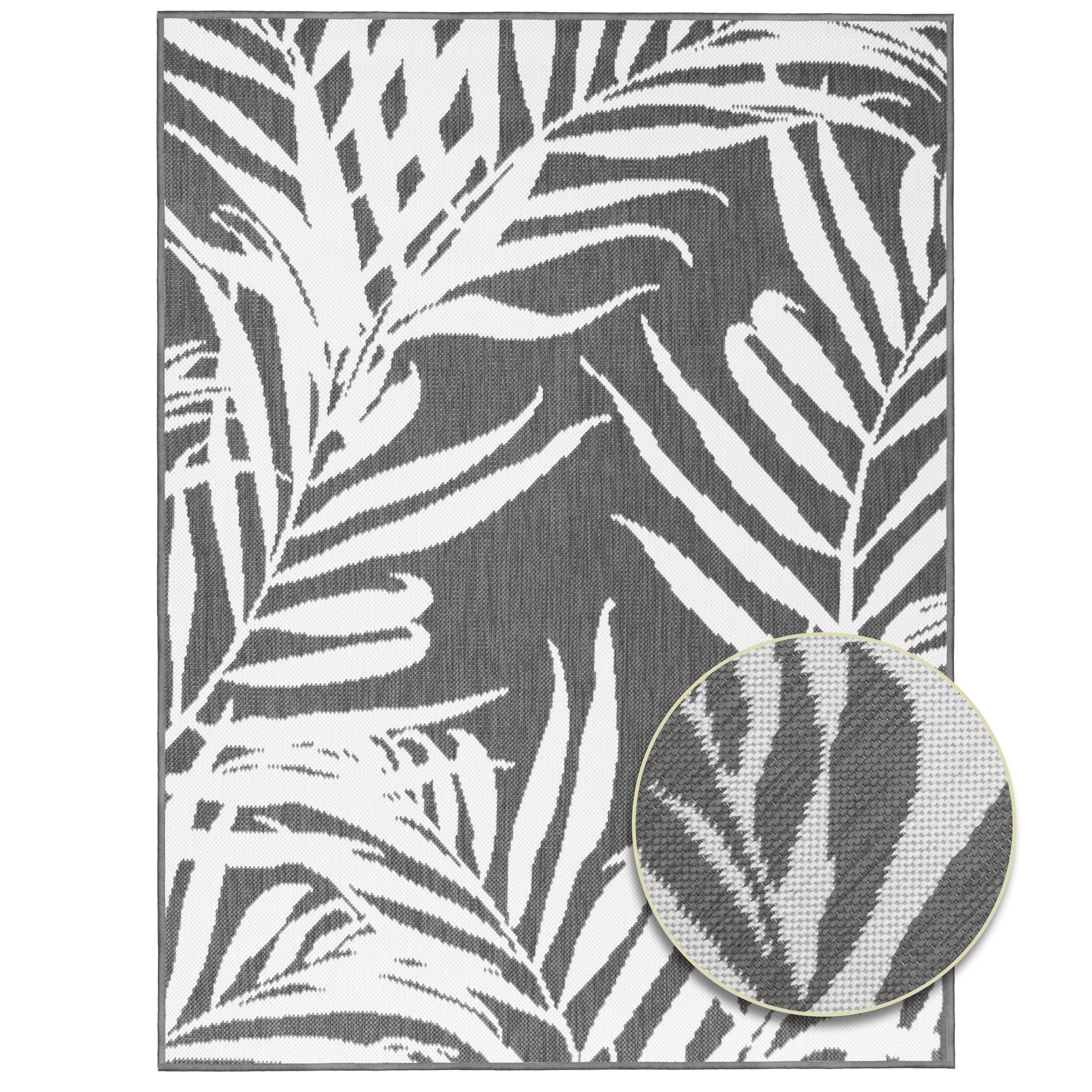 Primaflor-Ideen in Textil Teppich »Outdoorteppich REVERSO - Palm Tree«, rec günstig online kaufen