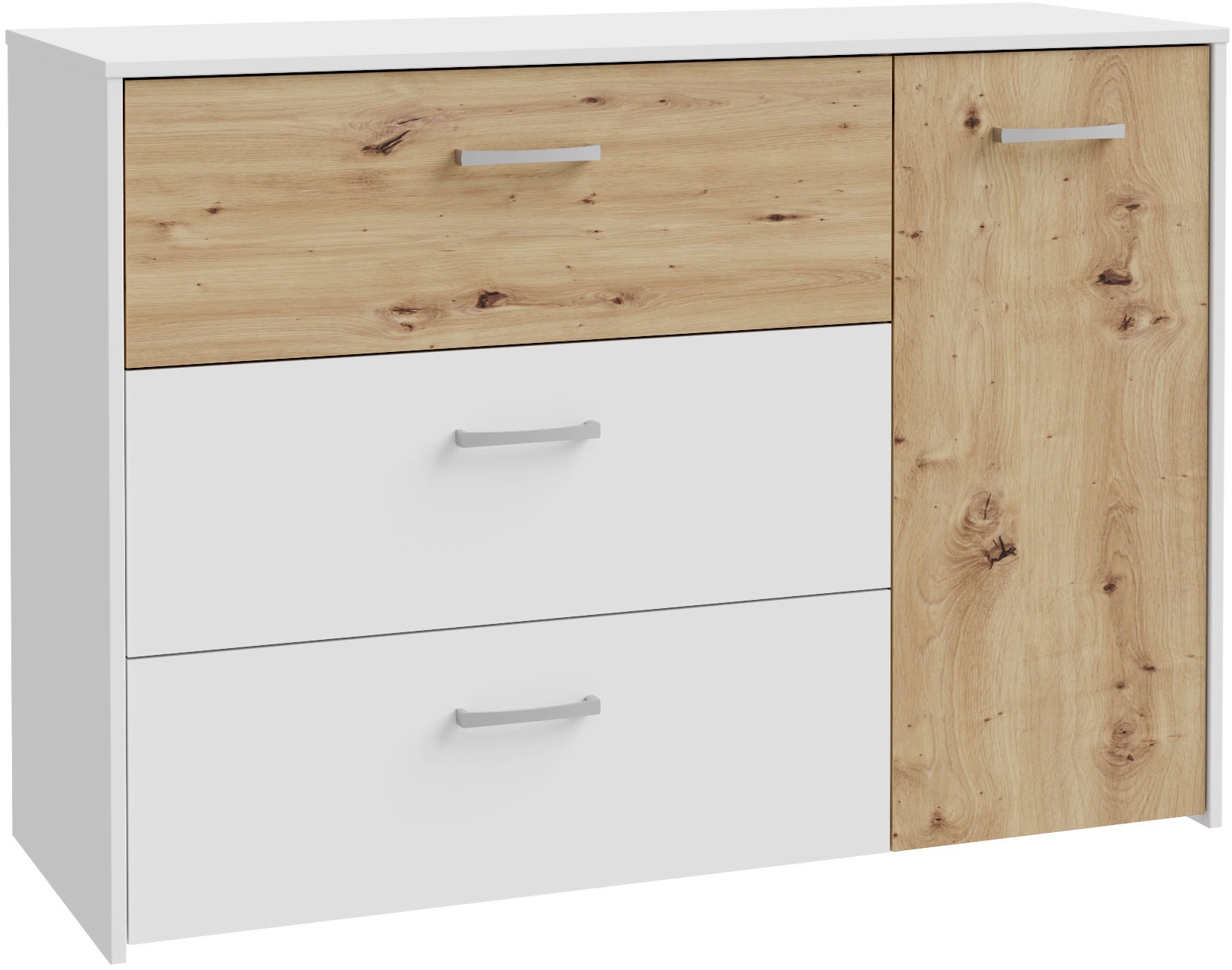 FORTE Sideboard »Culgoa«, Sideboard, 3 Schubkästen, 1 Türe viel Staraum pflegeleichtes Dekor