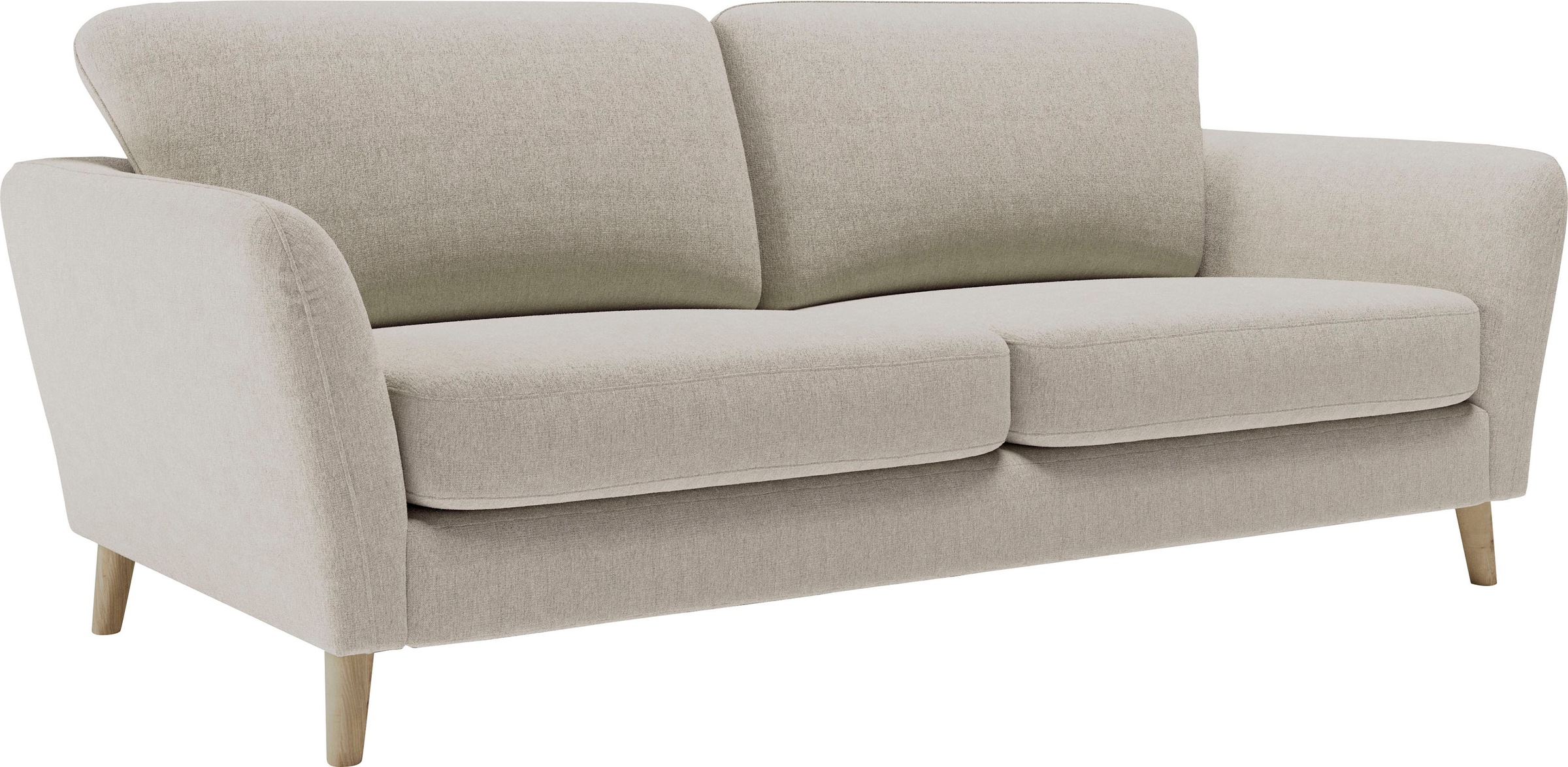 Home affaire 3-Sitzer »MARSEILLE 3er Sofa 206 cm, Cord, Flachgewebe, Struktur, Webstoff«, Massivholzbeine Eiche, Landhausstil, Wellenunterfederung