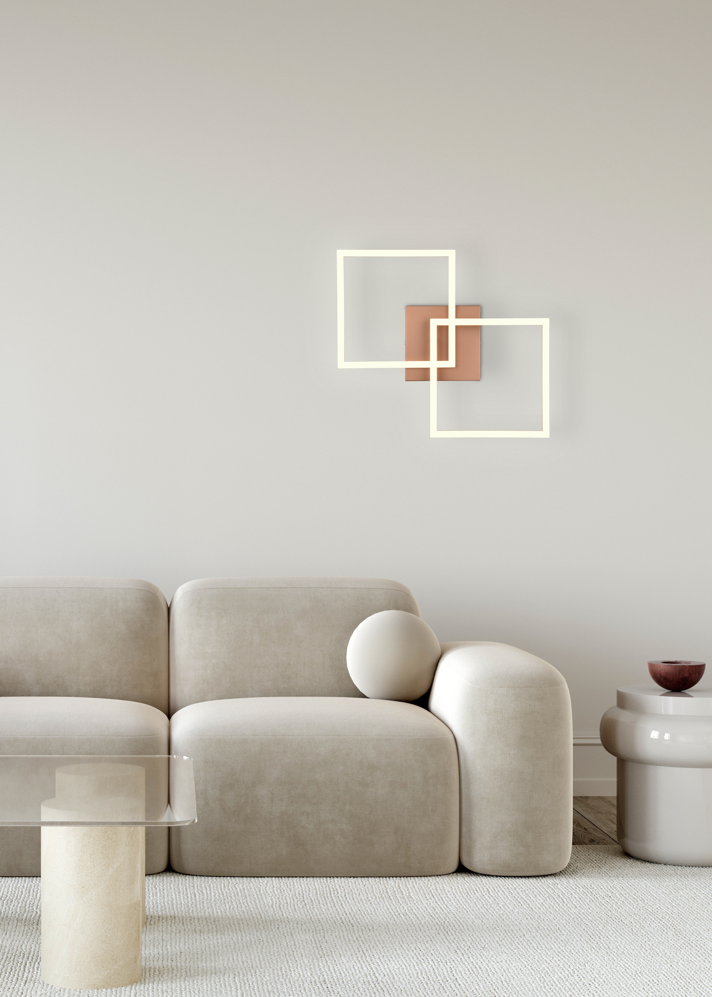 my home LED Deckenleuchte »ANTJE, Deckenlampe, schwenkbare LED-Rechtecke«, 2 flammig, Leuchtmittel LED-Board | LED fest integriert, Wand- und Deckenmontage möglich
