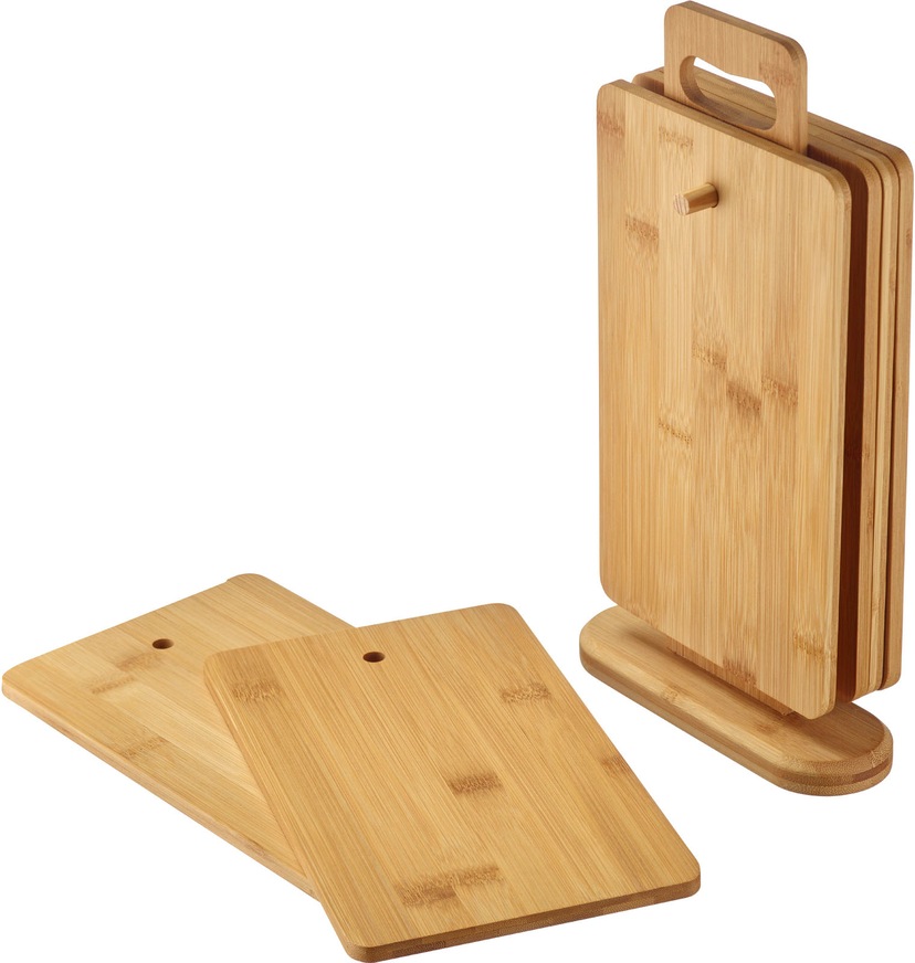 Frühstücksbrett, (Set, 7 St., 6 Brettchen, 1 Halter)