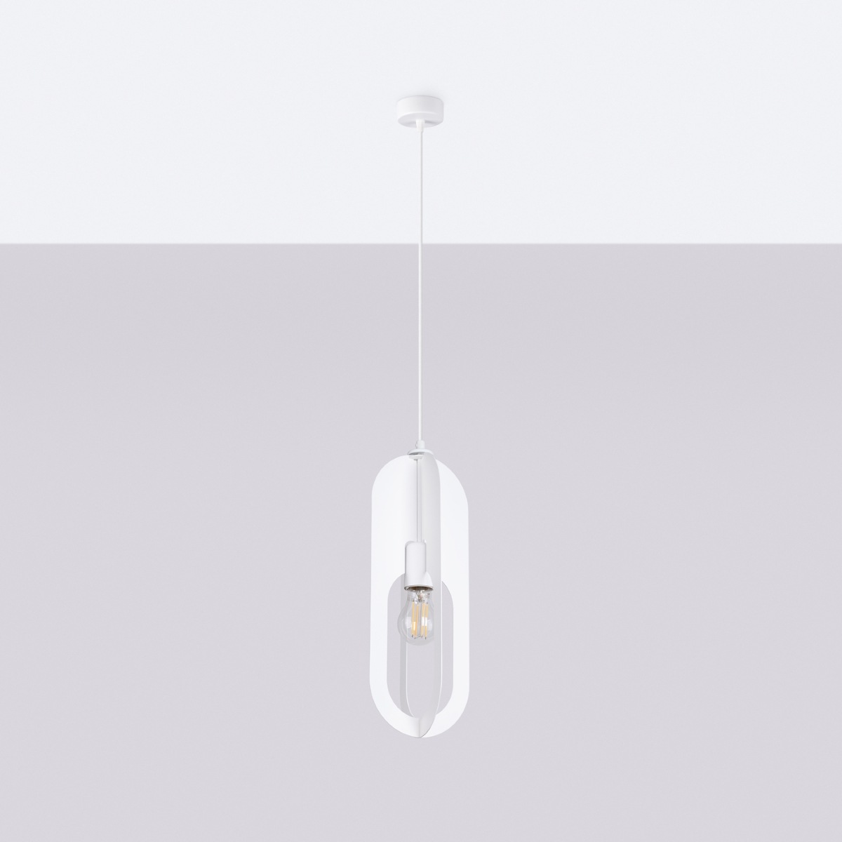 SOLLUX lighting Pendelleuchte »Pendelleuchte NICUS 1 Weiß«, 1 flammig, Leuc günstig online kaufen