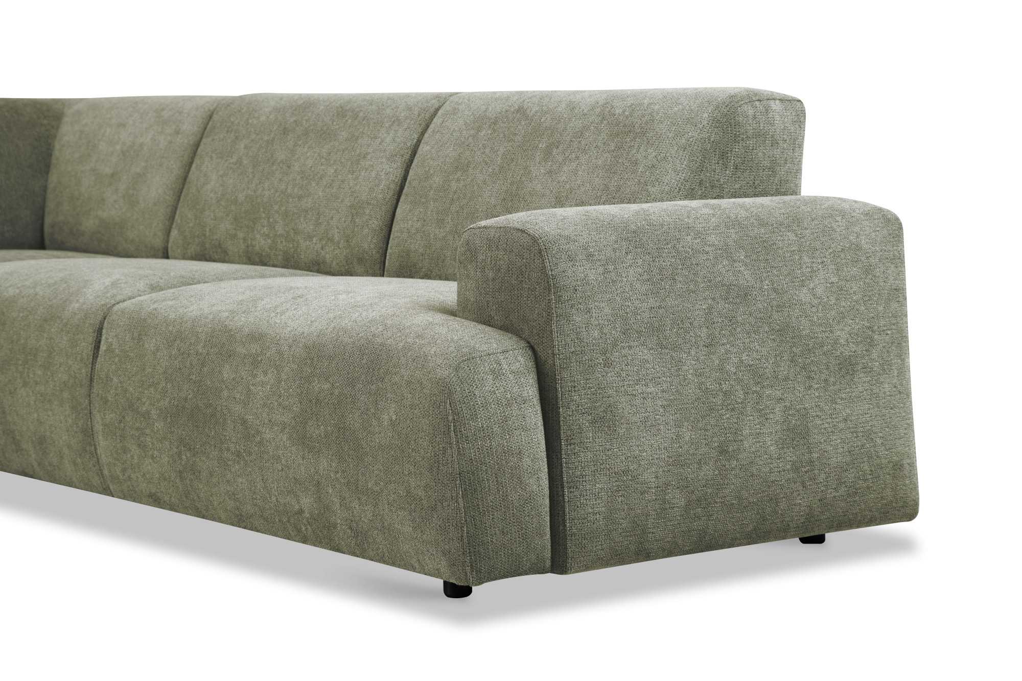 andas Ecksofa »Linkka, Breite 282 cm«, L-Form, in einem weichen Chenille-Stoff, mit Wellenunterfederung