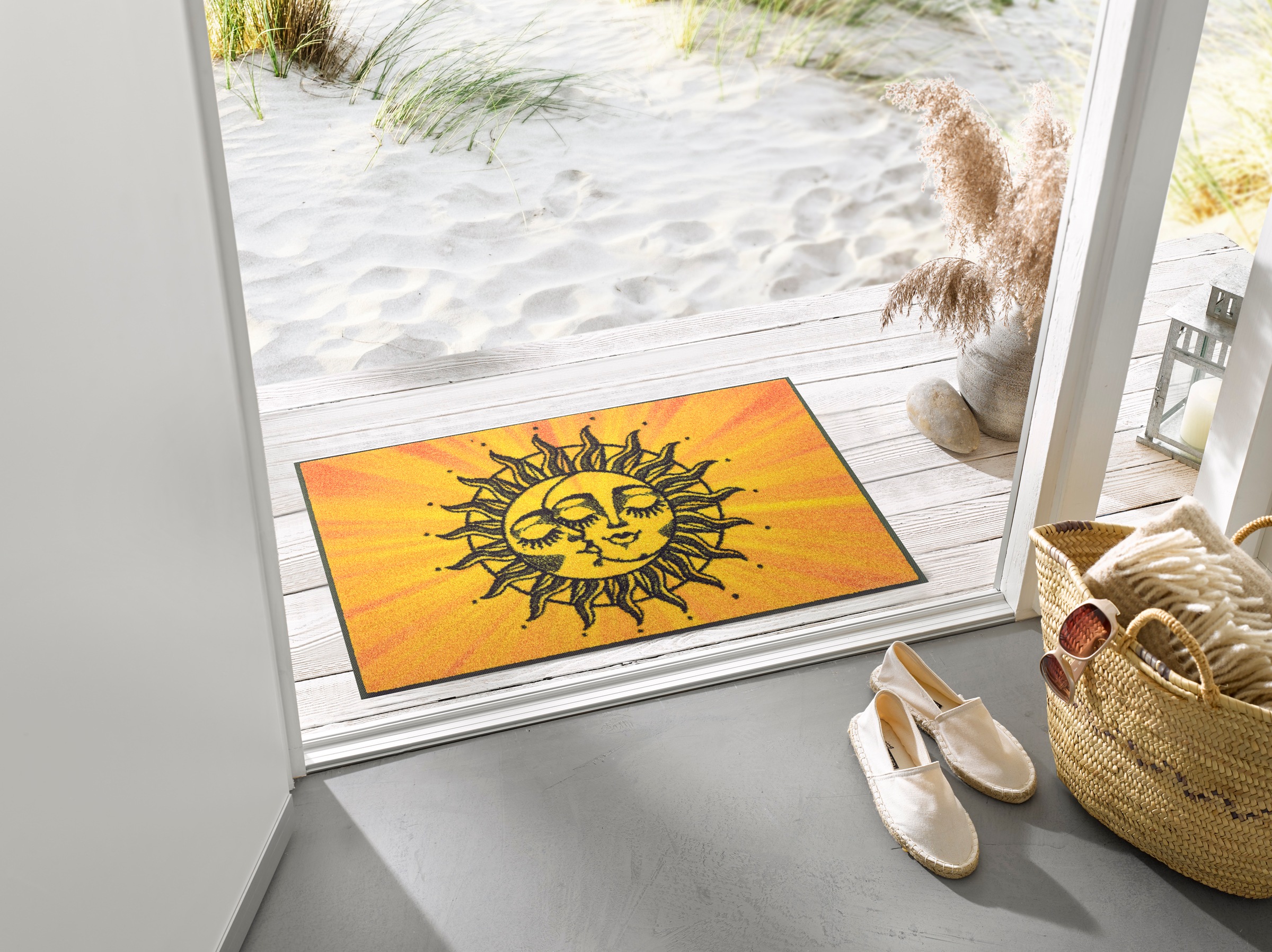 wash+dry by Kleen-Tex Fußmatte »Kiss the sun« rechteckig 7 mm Höhe