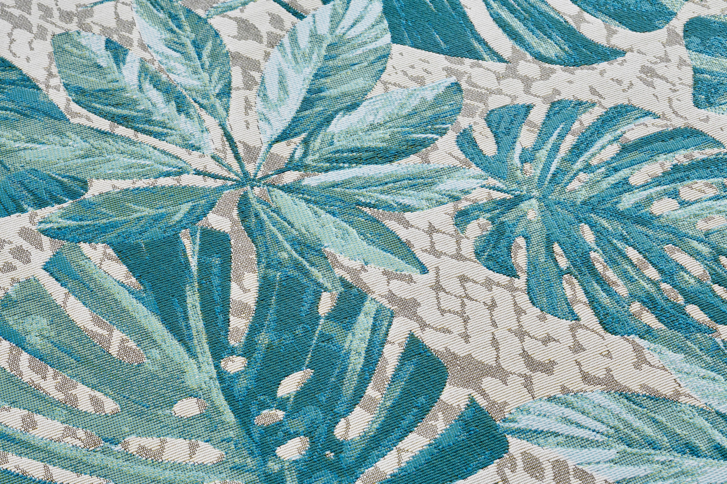 HANSE Home Outdoorteppich »Tropical Leaves«, rechteckig, 3 mm Höhe, In-& Outdoor, Wetterfest, Balkon, Garten, Wohnzimmer, Floral, Palme