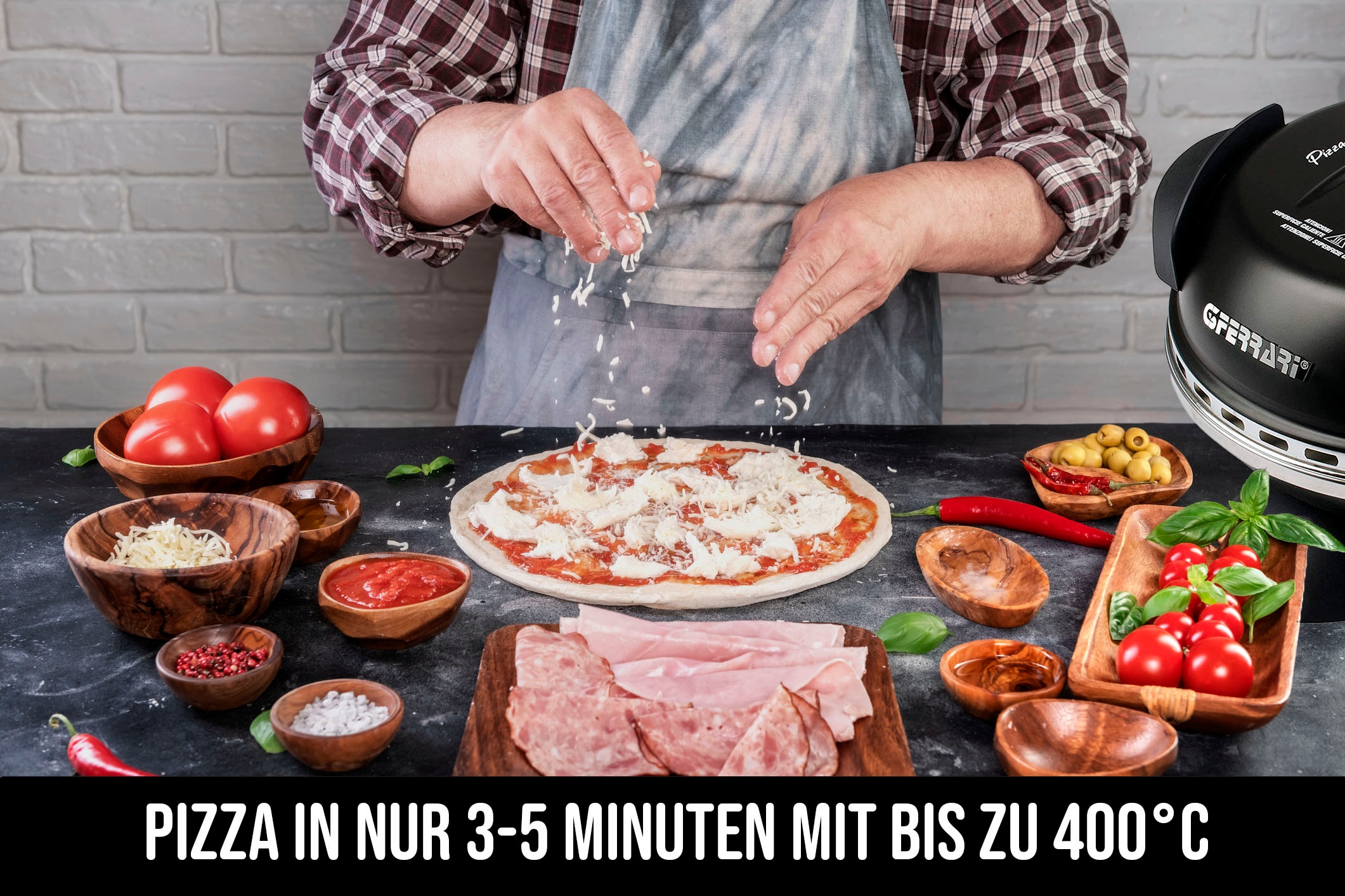 G3Ferrari, Pizzaofen »G1000610 Delizia schwarz«, Grill online bestellen