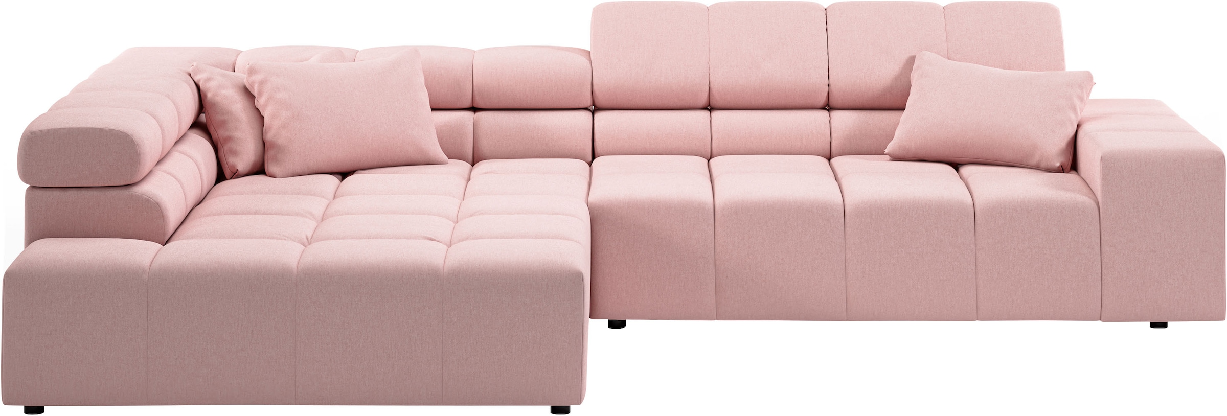 INOSIGN Ecksofa »Ancona incl. Kopfteilverstellung, Breite 319cm, L-Form«, wahlweise motorische Sitztiefenverstellung, auch in Cord + Easy Care