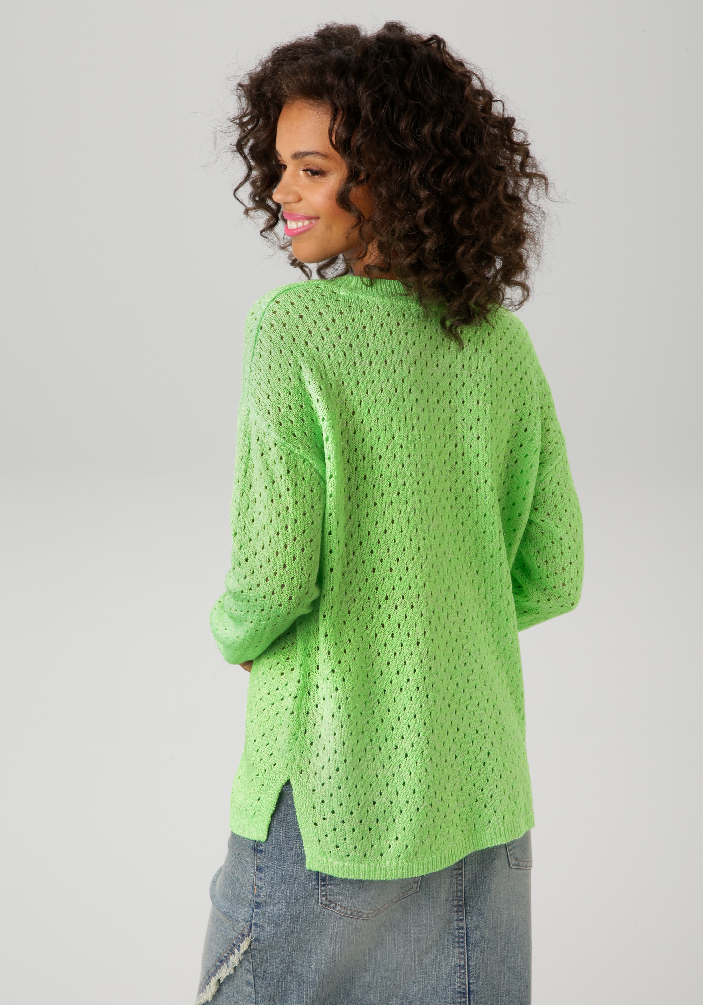 Aniston CASUAL Strickpullover, aus effektvollem Melange-Garn
