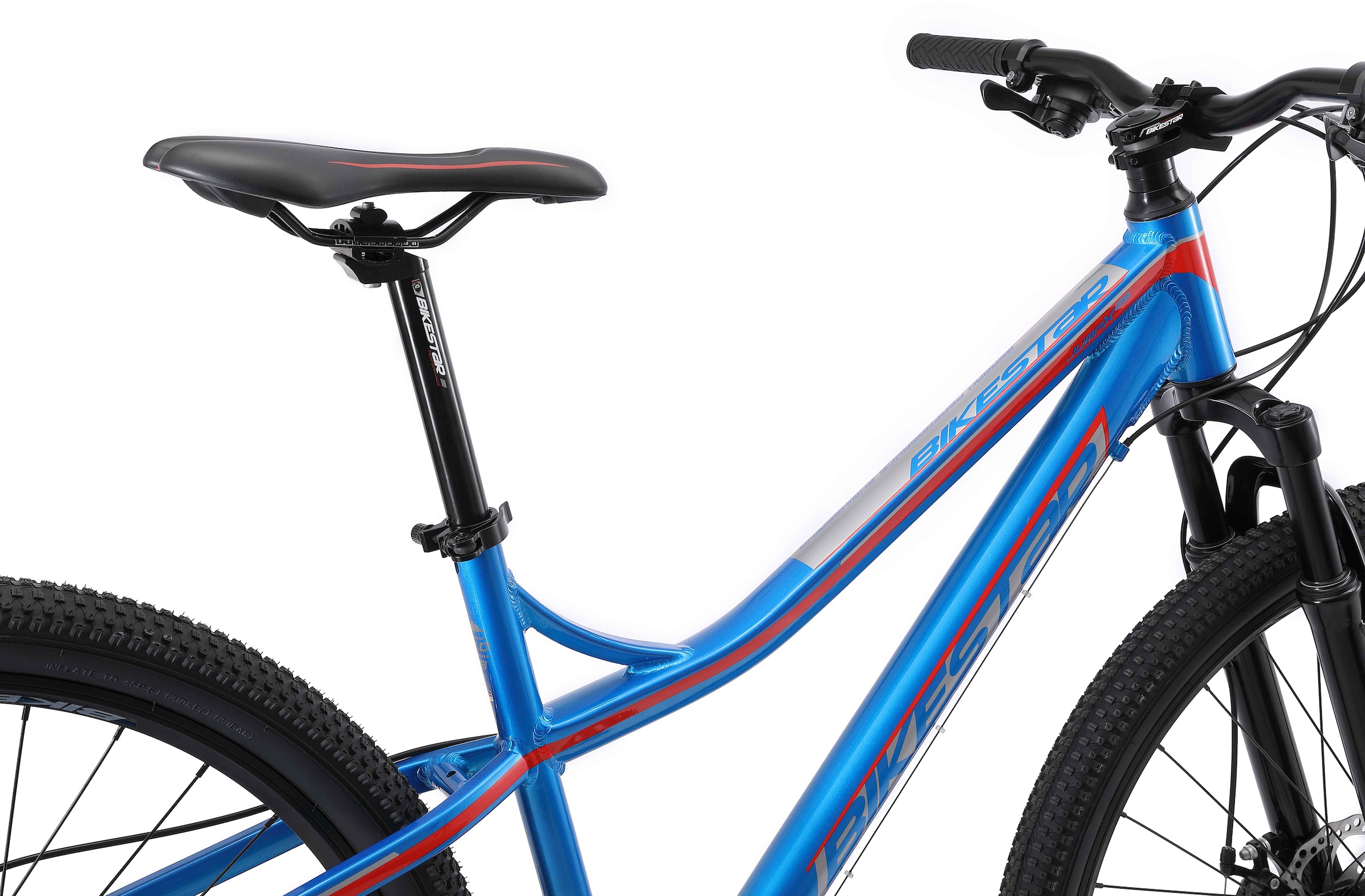 Bikestar Mountainbike, 21 Gang, Shimano, RD-TY300 Schaltwerk, Kettenschaltung, für Damen und Herren, Kettenschaltung