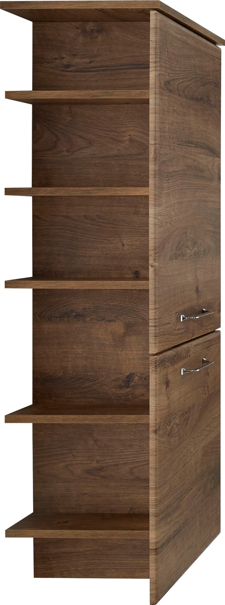 Saphir Midischrank »Quickset Badschrank 50 cm breit, 2 Türen, seitliche Ablagen« Badezimmer-Midischrank inkl. Türdämpfer, Griffe in Chrom glänzend