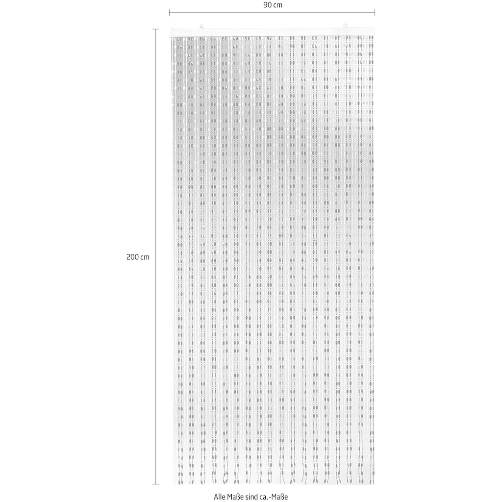locker Türvorhang »Pearl«, (1 St.), Kunststoff, transparent/schwarz, 72 Stränge