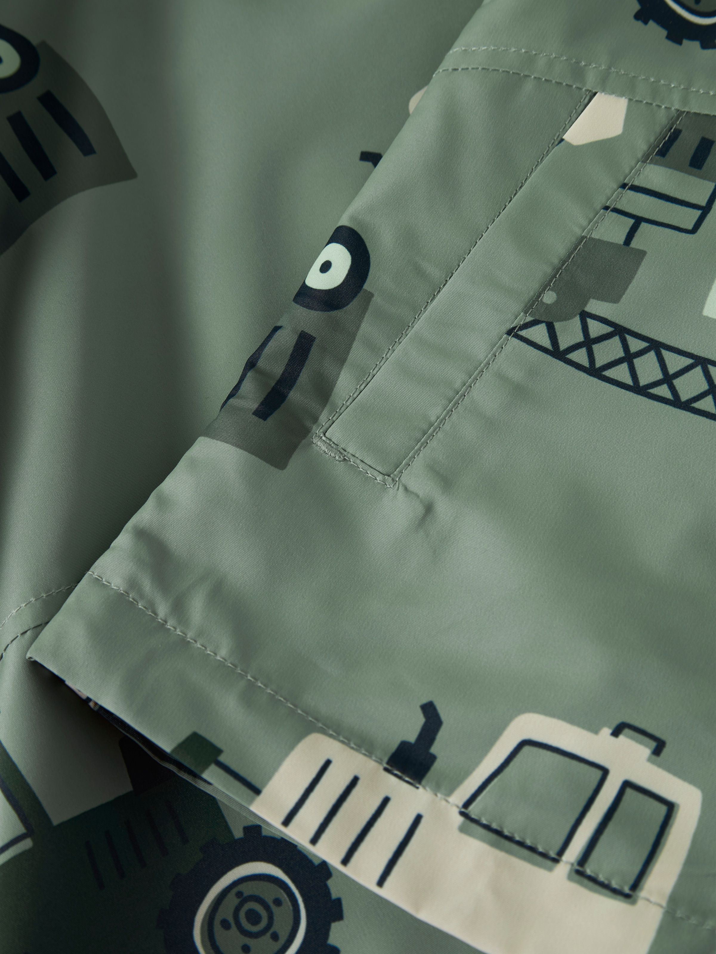 Name It Outdoorjacke »NMMMAX JACKET LI AOP NOOS« mit Kapuze reflektierende Details, wasserabweisend