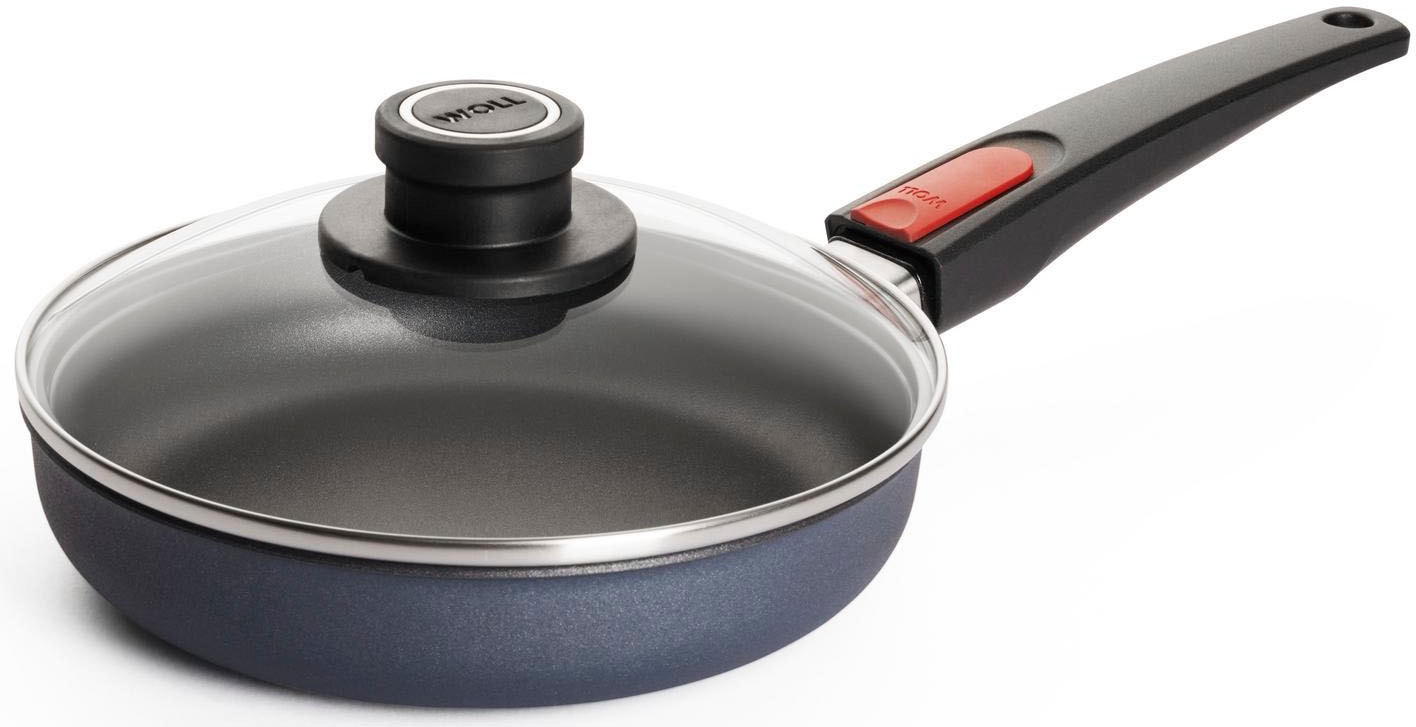 WOLL MADE IN GERMANY Bratpfanne »Diamond Lite«, Aluminium, (Set, 3 tlg.), Induktion, inkl. Pfannenwender, abnehmbarer Stiel, Made in Germany
