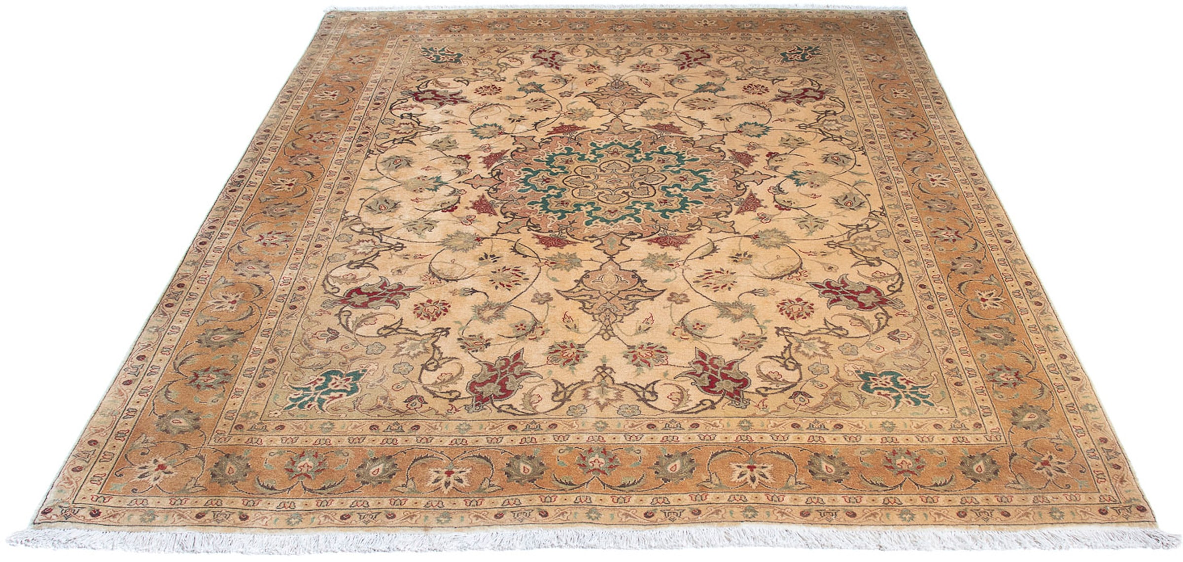 morgenland Orientteppich »Perser - Täbriz - Royal - 203 x 156 cm - hellbrau günstig online kaufen