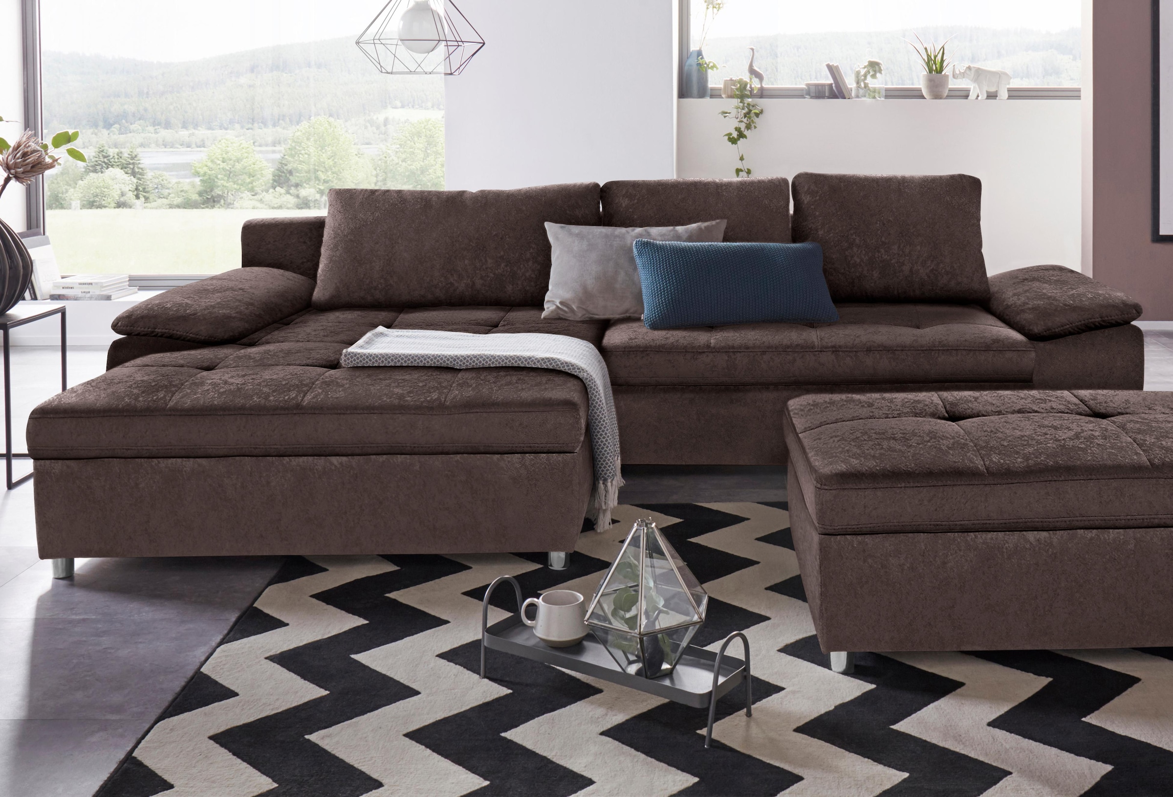 sit&more Ecksofa »Labene L-Form« wahlweise mit Bettfunktion und Bettkasten, günstig online kaufen