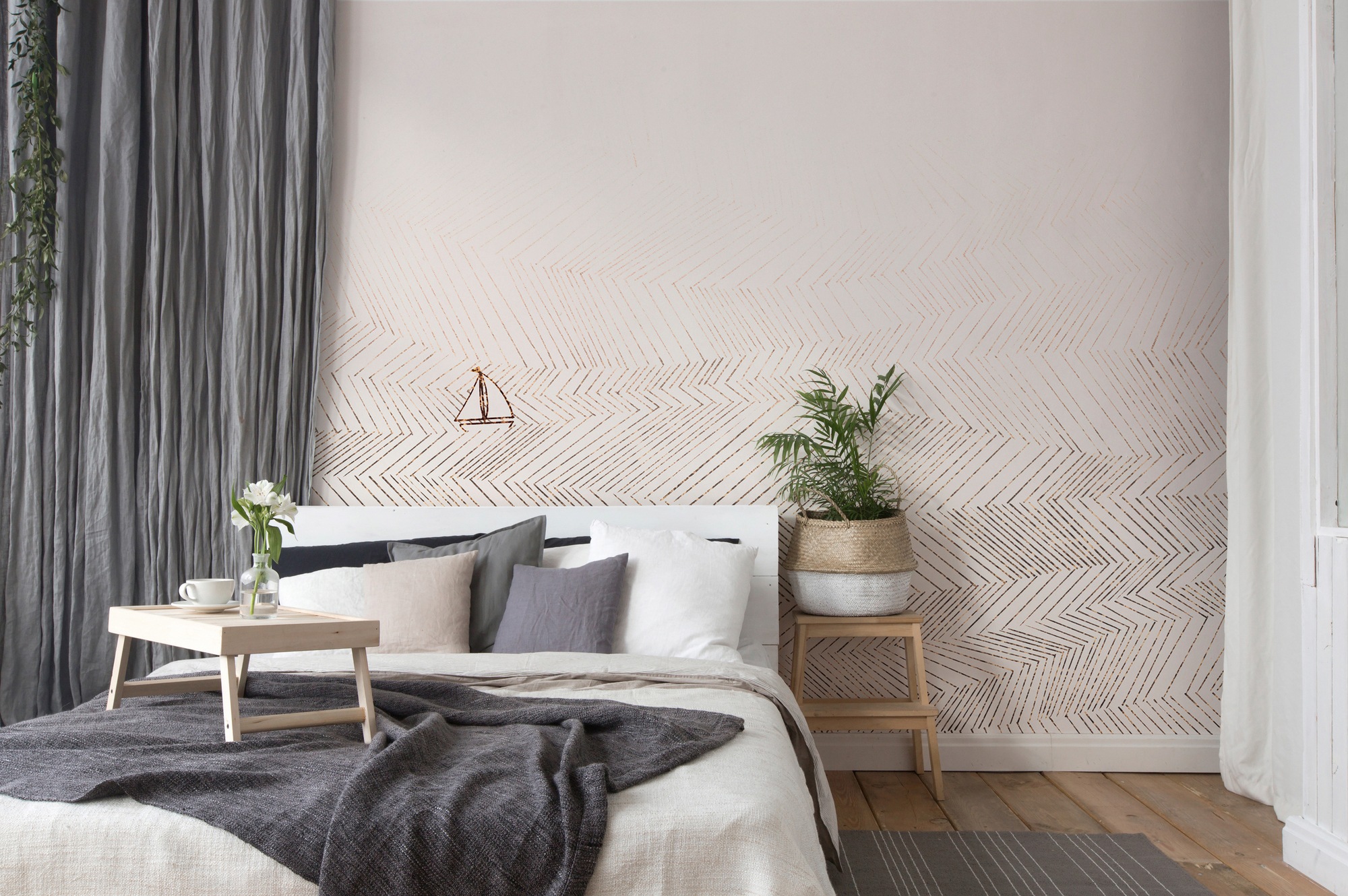 Architects Paper Fototapete »Atelier 47 Waves Artwork 3«, geometrisch, Vlies, Wand, Schräge, Decke