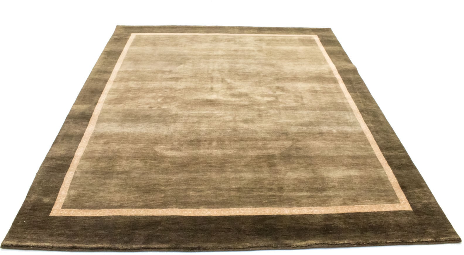 Große Rabatte! morgenland Wollteppich »Loribaft Teppich handgeknüpft braun«, rechteckig, handgeknüpft und bestellen schnell bequem