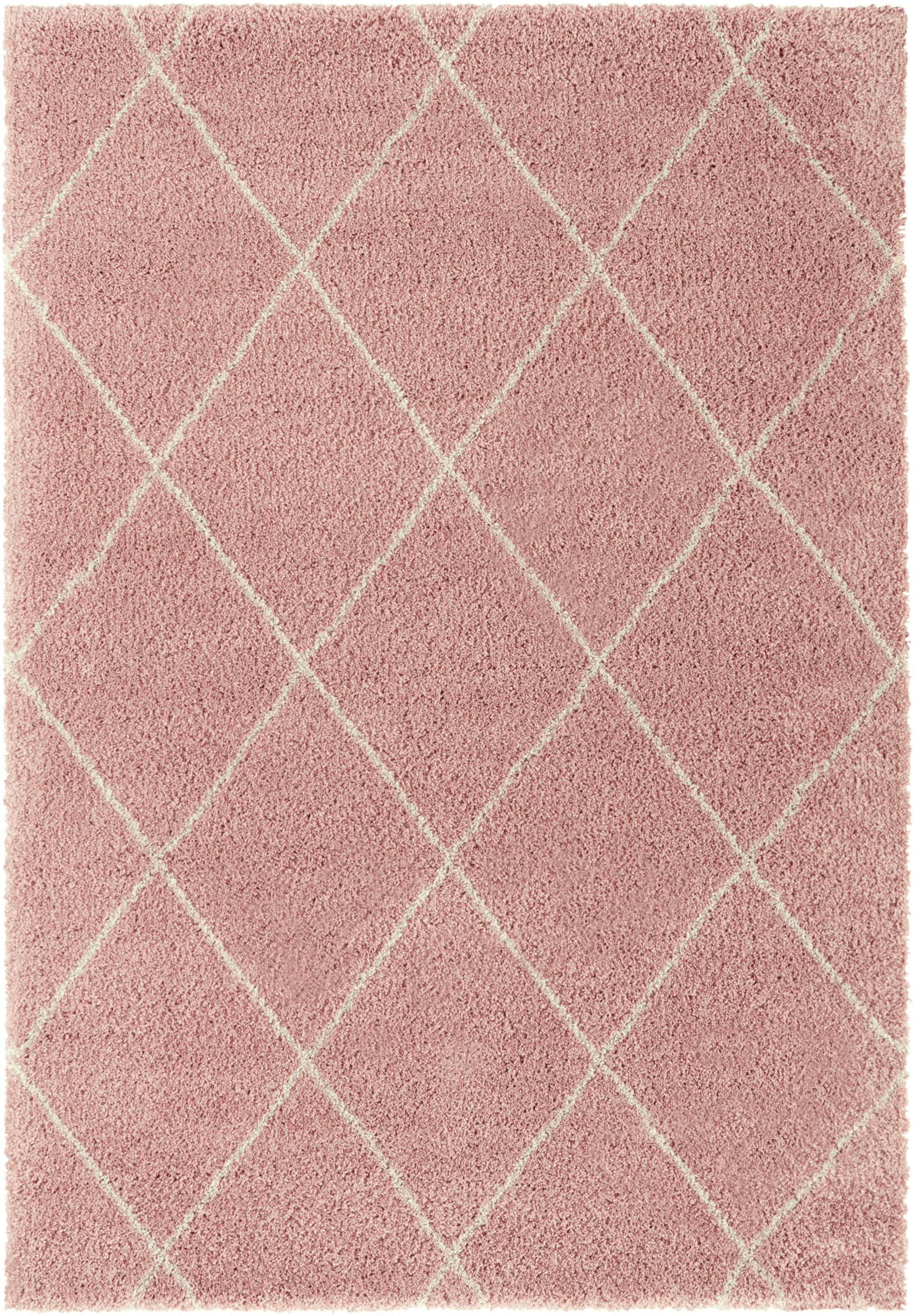 Leonique Hochflor-Teppich »Belle«, rechteckig, 35 mm Höhe, Rauten-Design, weiche Haptik