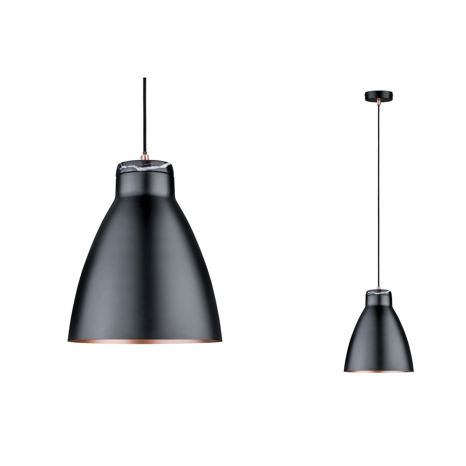 Paulmann Pendelleuchte »Neordic Roald max. 1x20W Schwarz matt/Kupfer m 230V günstig online kaufen