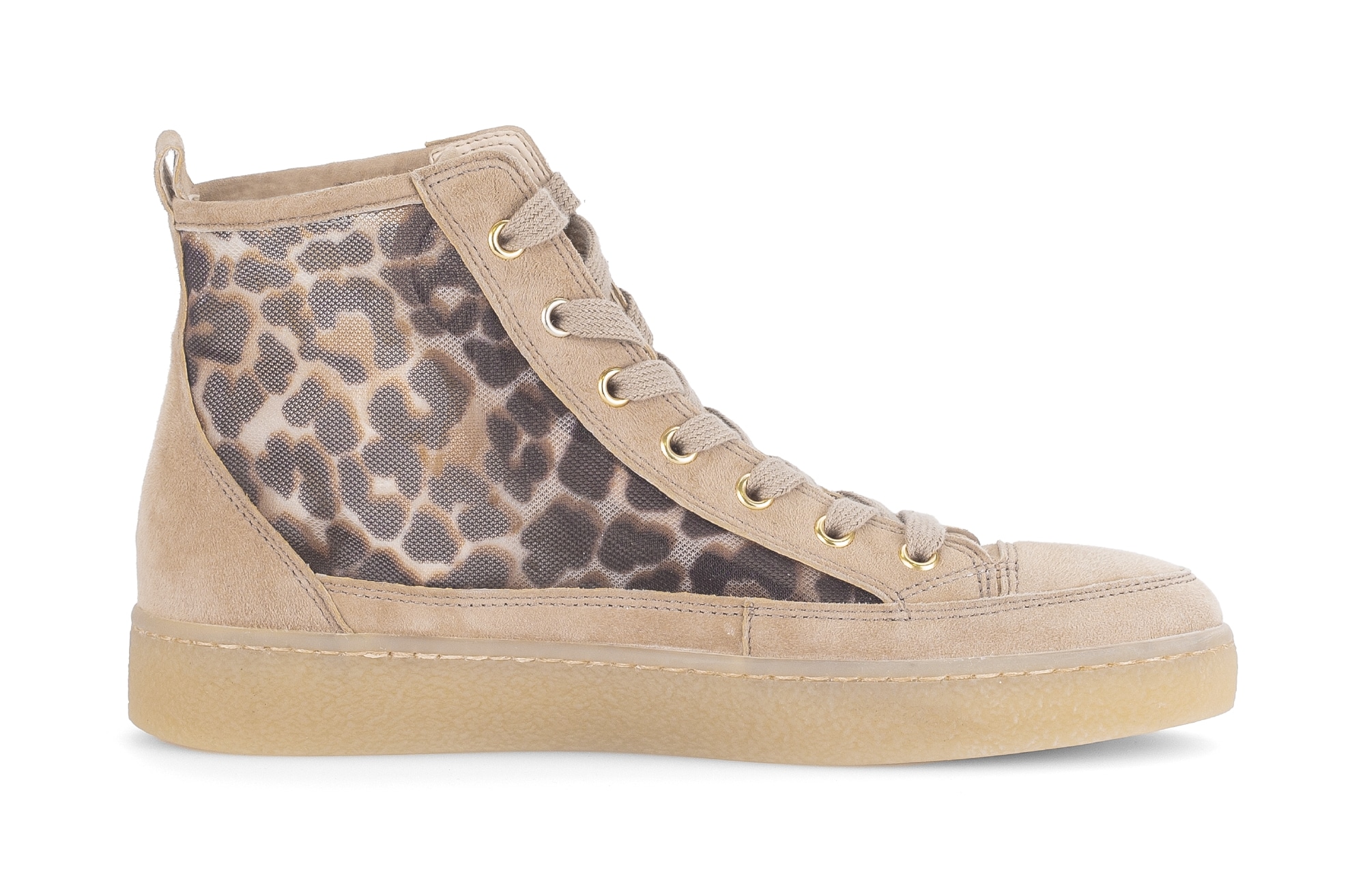 Gabor Plateausneaker  , Schnürschuh, Freizeitschuh, High-Top-Sneaker mit modischer Stickerei